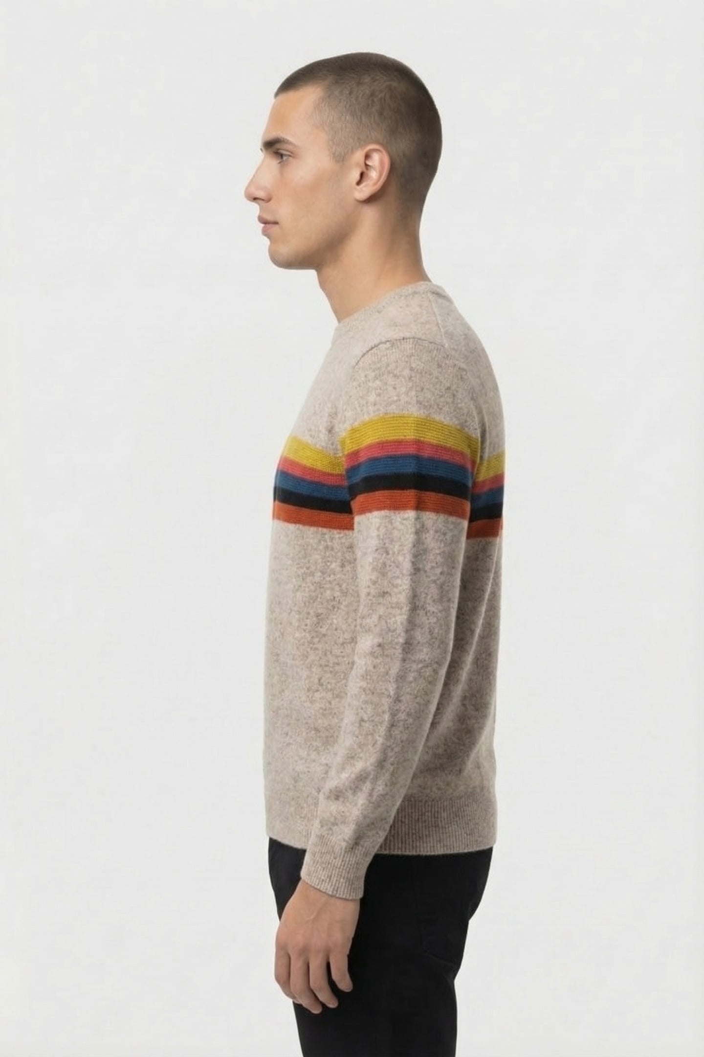 SWEATER CREW NECK LIGHT BEIGE 3