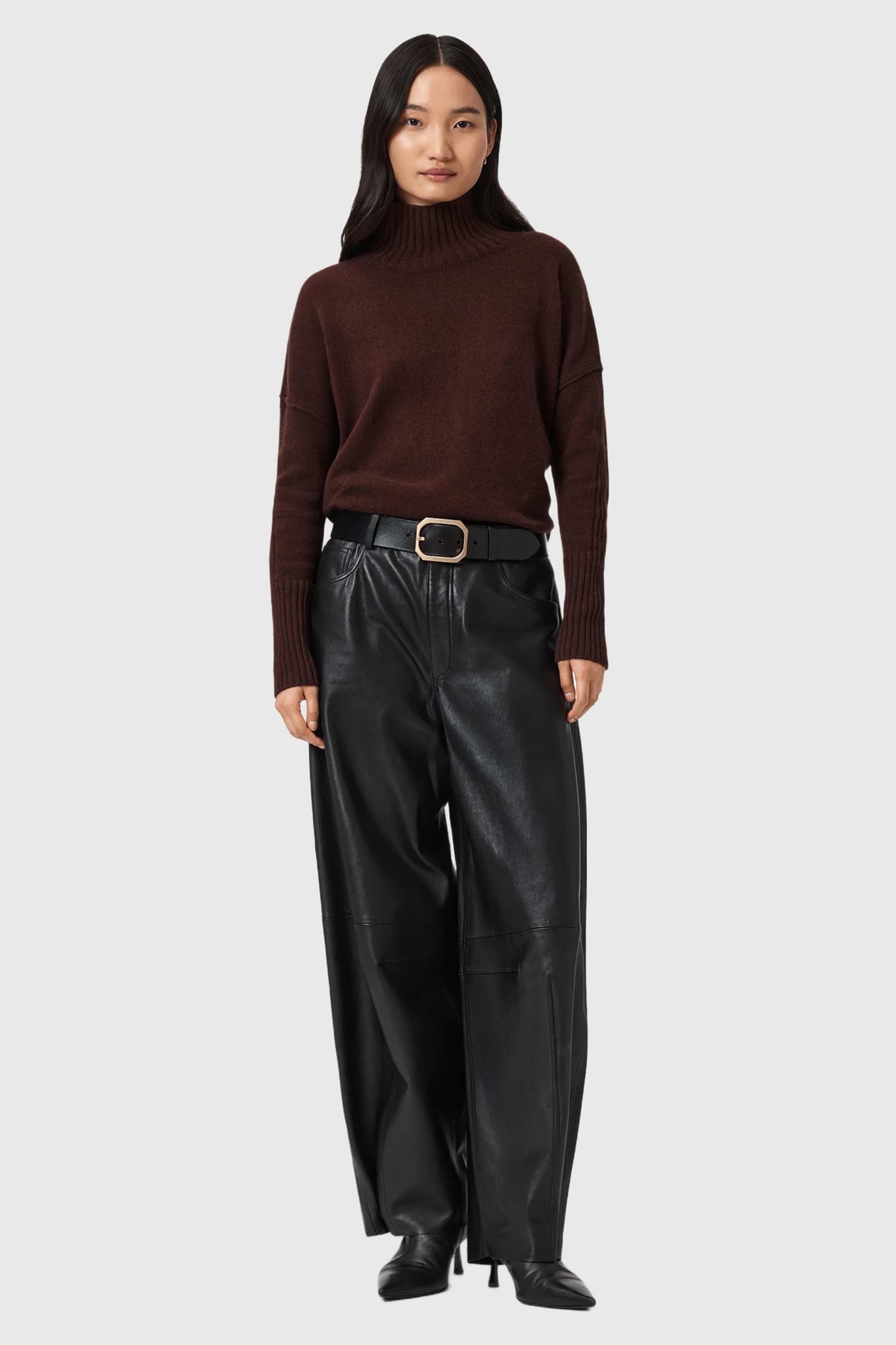 ESTER ROLL NECK BITTER BROWN 4