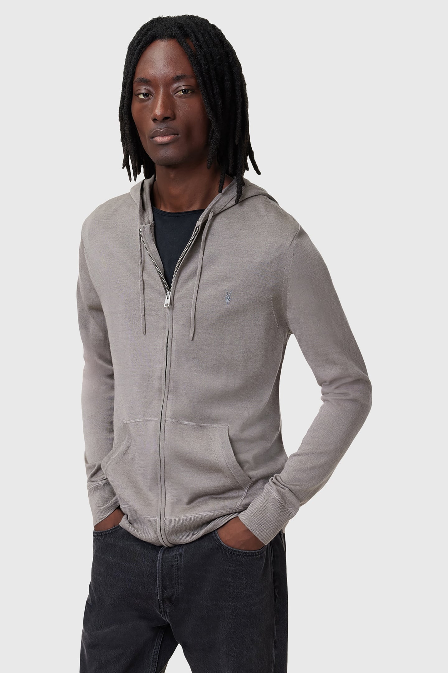 MODE MERINO ZIP HOOD CHESTNUT BROWN 1