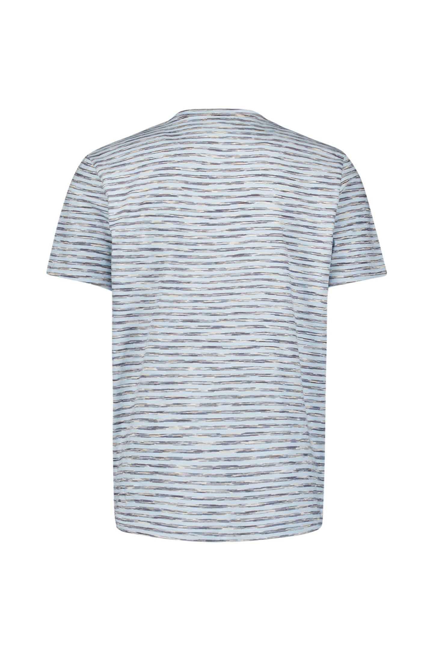 T-SHIRT CREWNECK MULTI COLOURED MELANGE STRIPES SKY 5