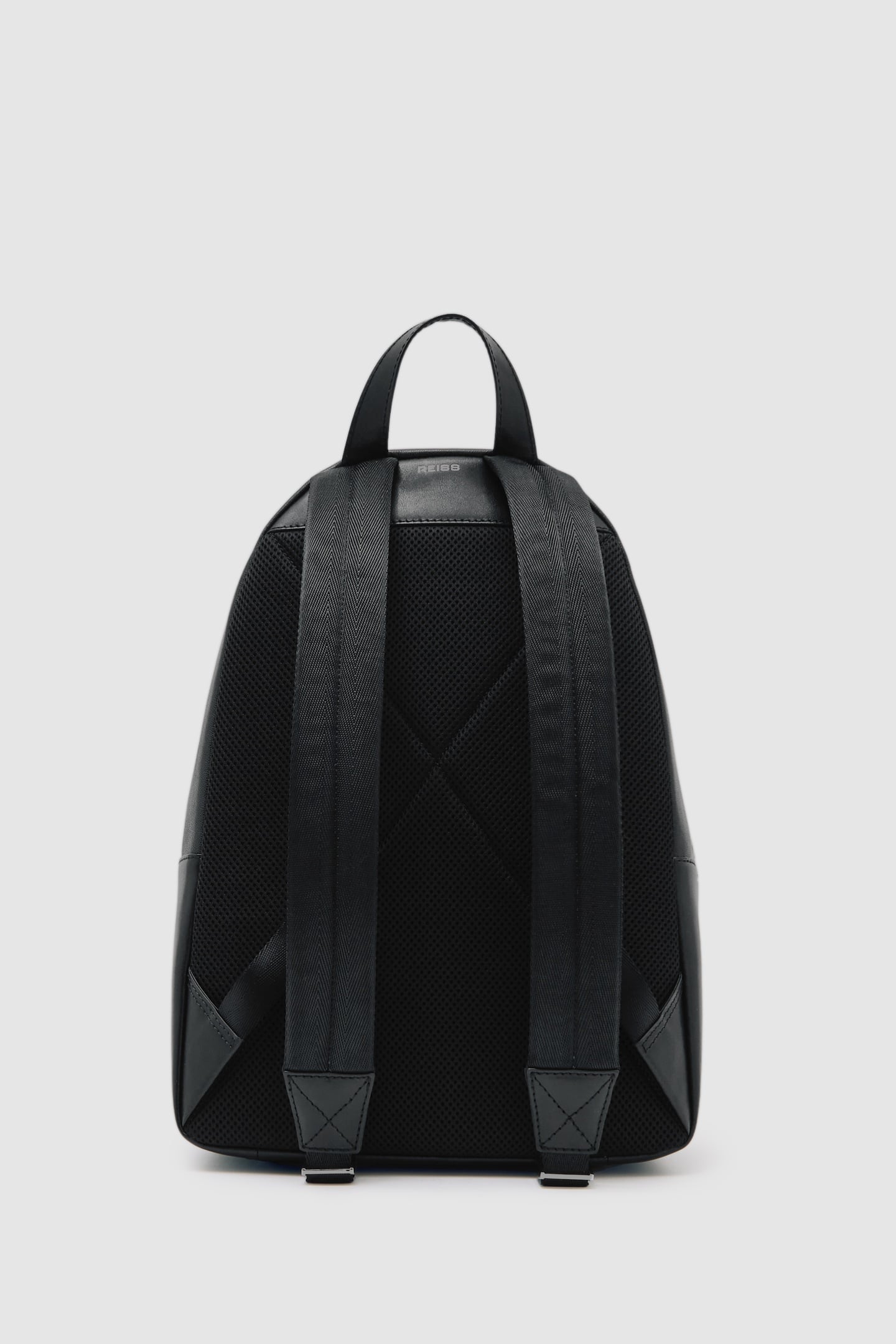 MICRO GRAIN LEATHER BACKPACK BLACK 2