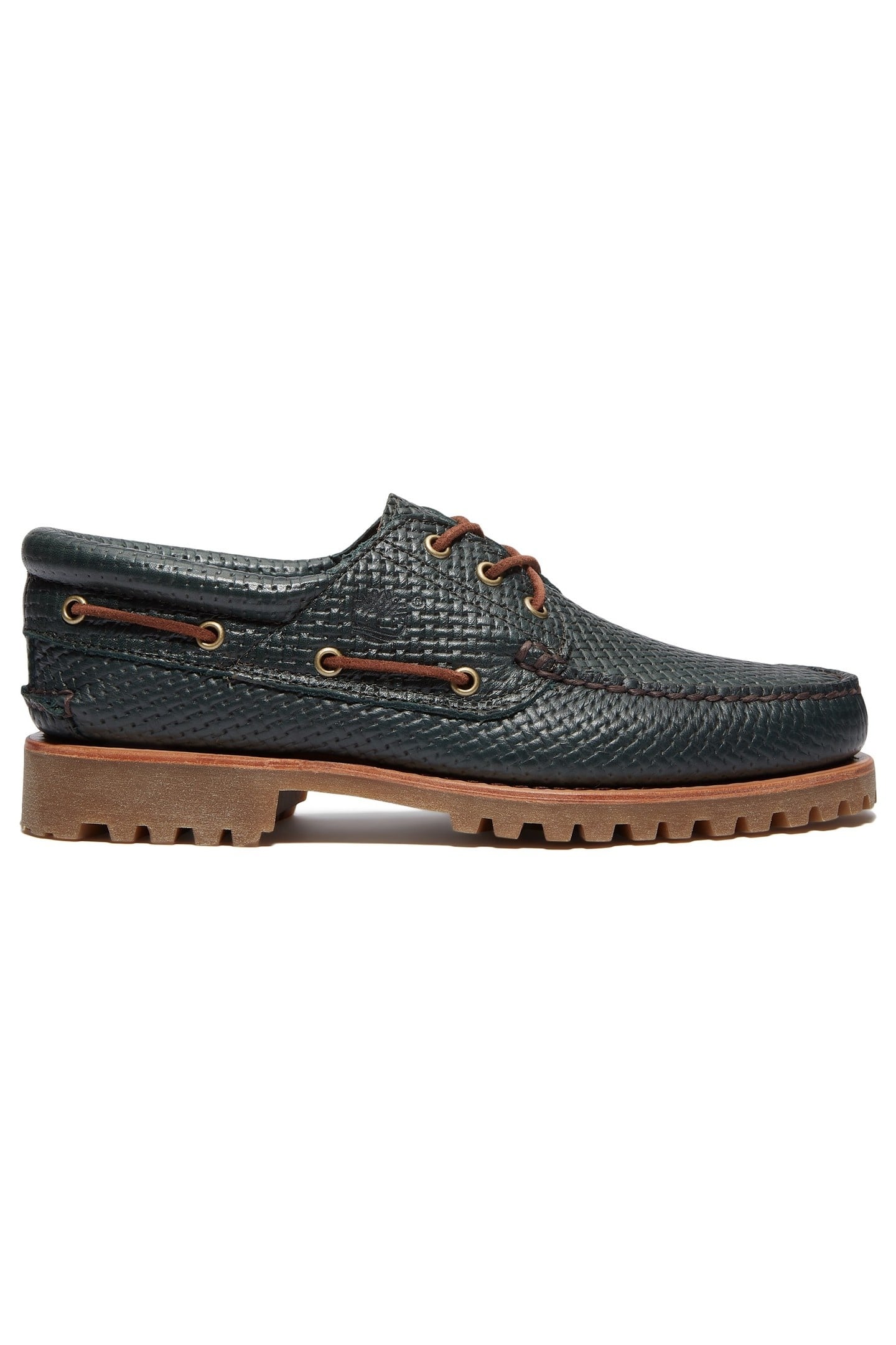 AUTHENTIC BOAT SHOE DARK GREEN FULL GRAIN 1