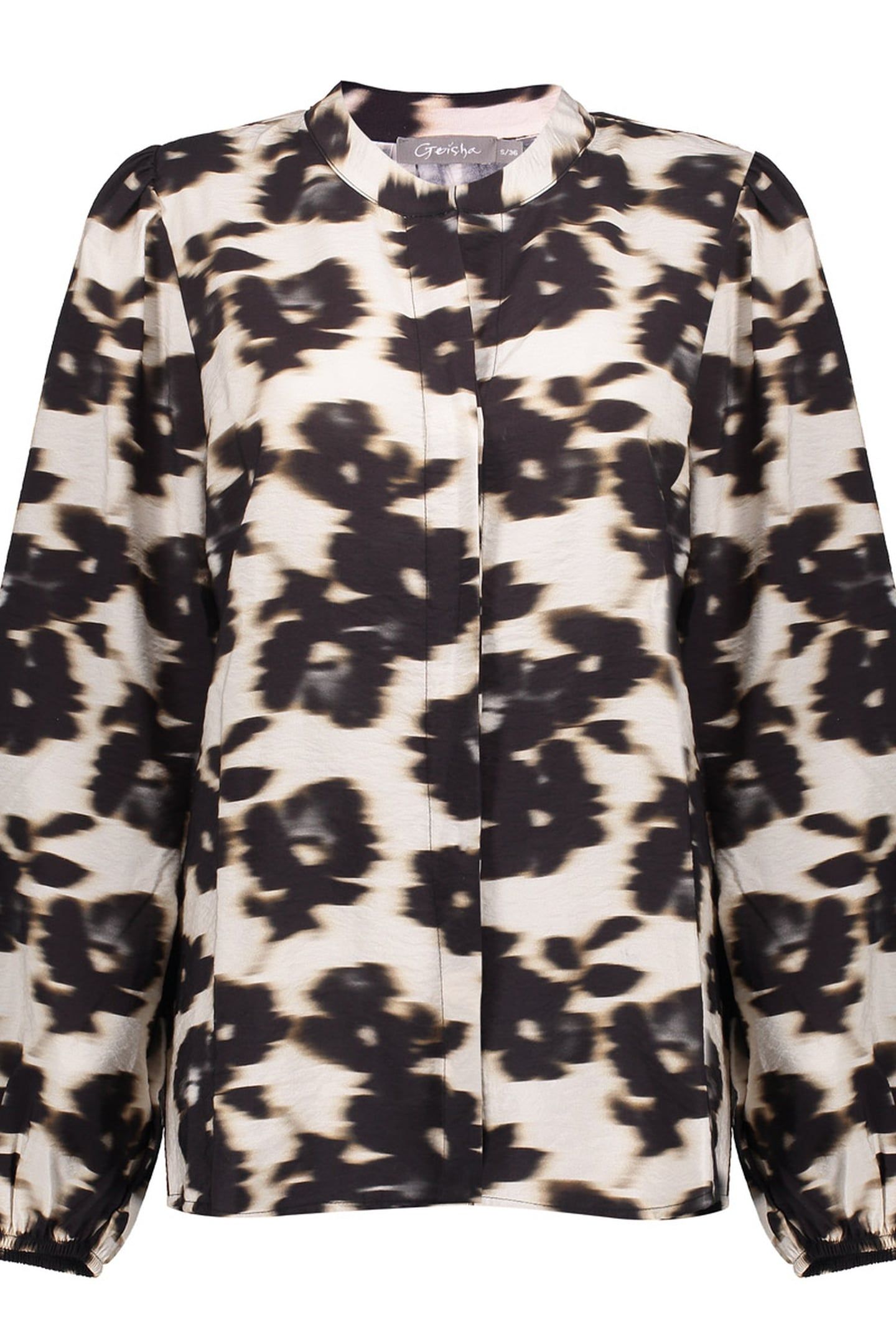 BLOUSE FLOWERS WOOL WHITE/BLACK 1