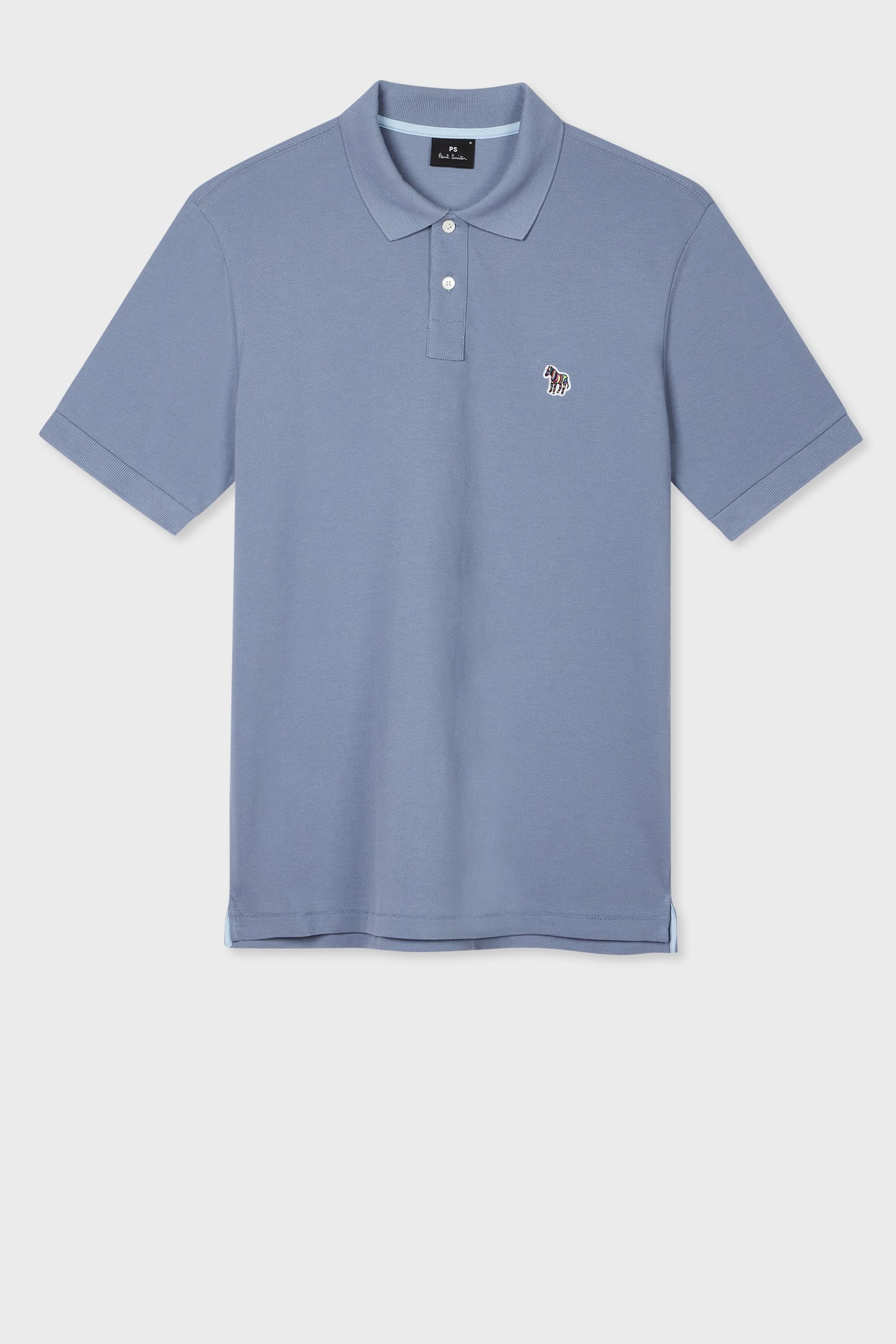 REG FIT SS POLO SHIRT ZEBRA GREYISH BLUE 1