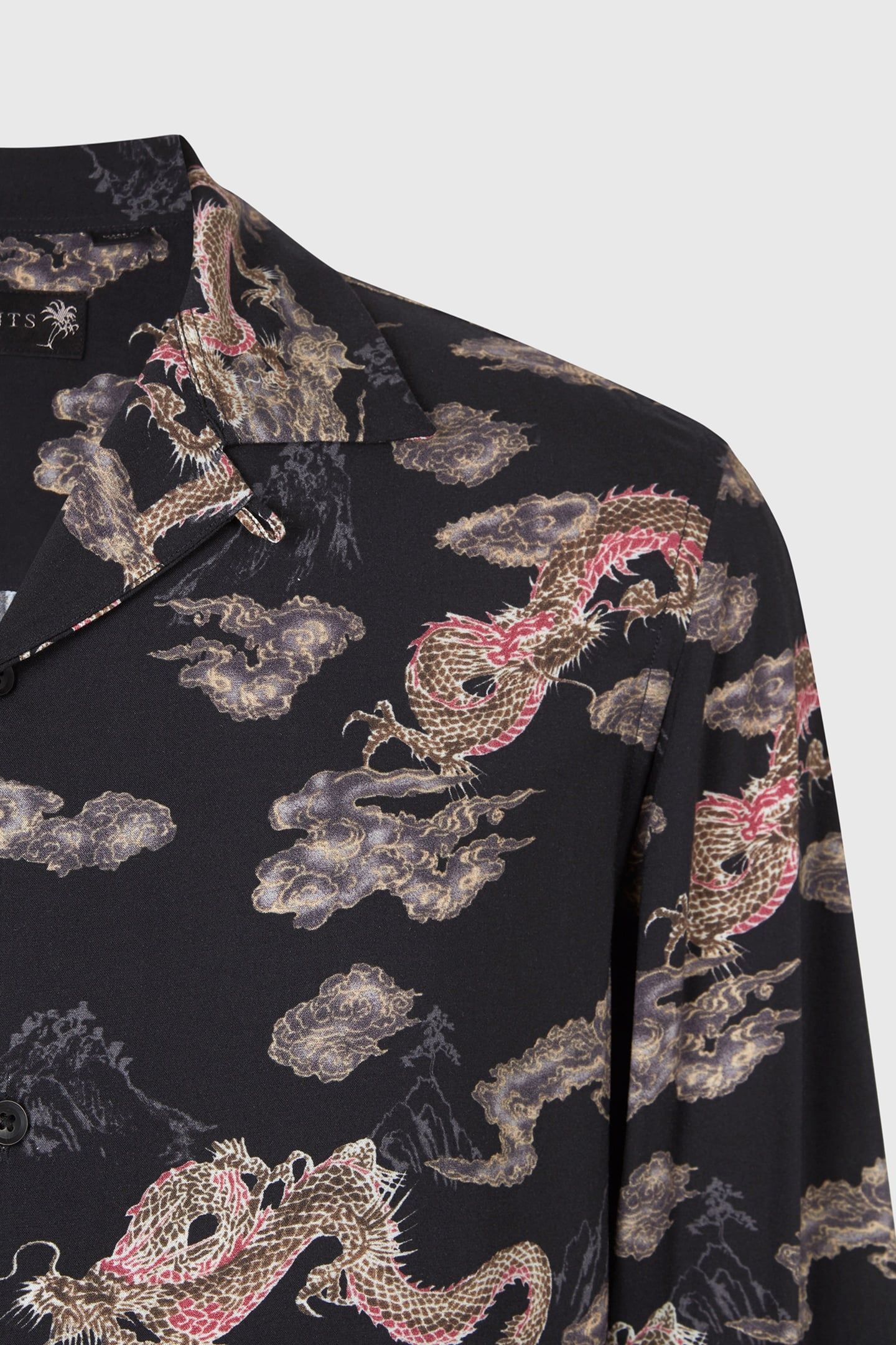 HONGSHAN LS SHIRT JET BLACK/GREY 5