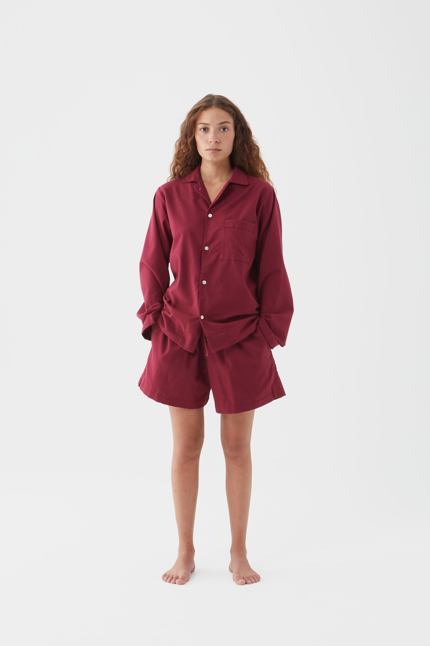 UNISEX FLANNEL, PYJAMAS SHORTS BEYOND RED 6