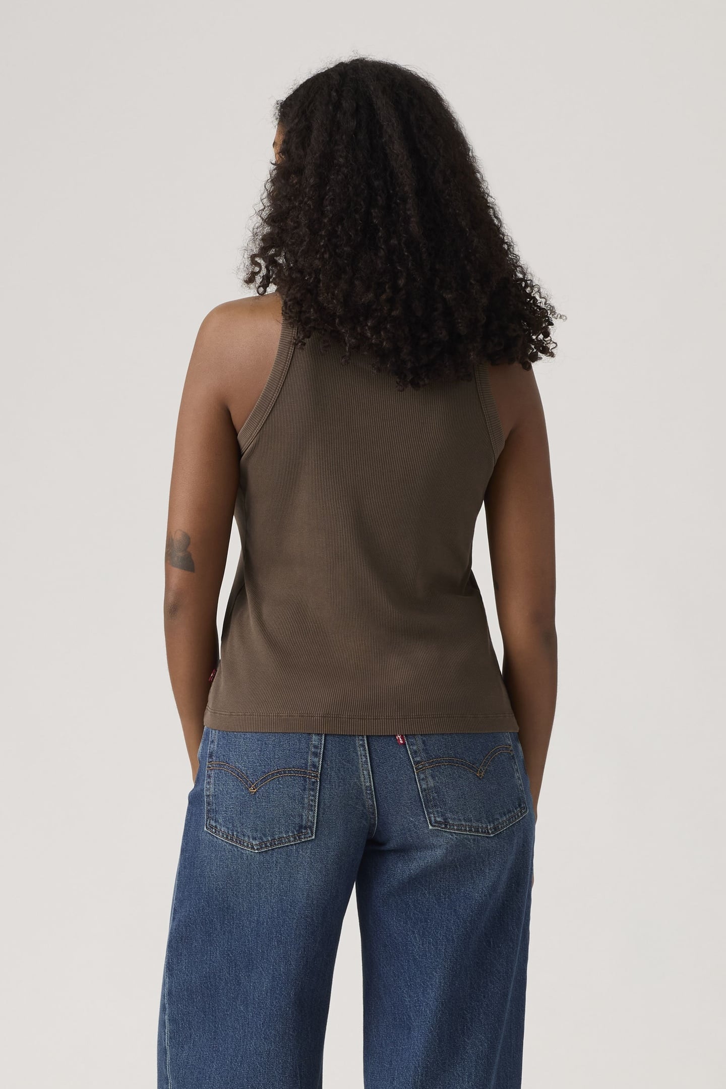 ESSENTIAL RACER TANK TOP BROWN 3