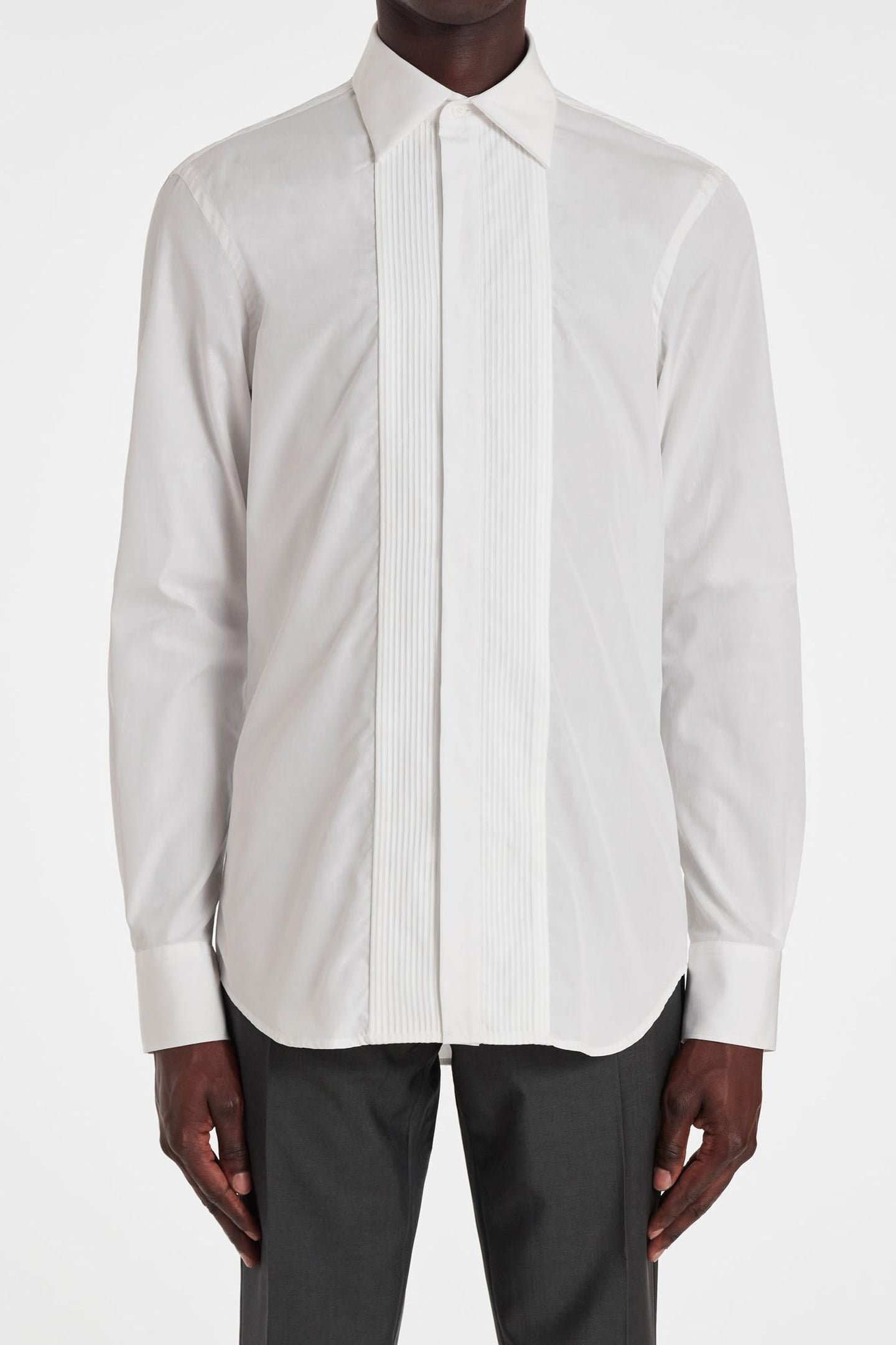 S/C TAILORED FIT EVENING SHIRT WHITE 1