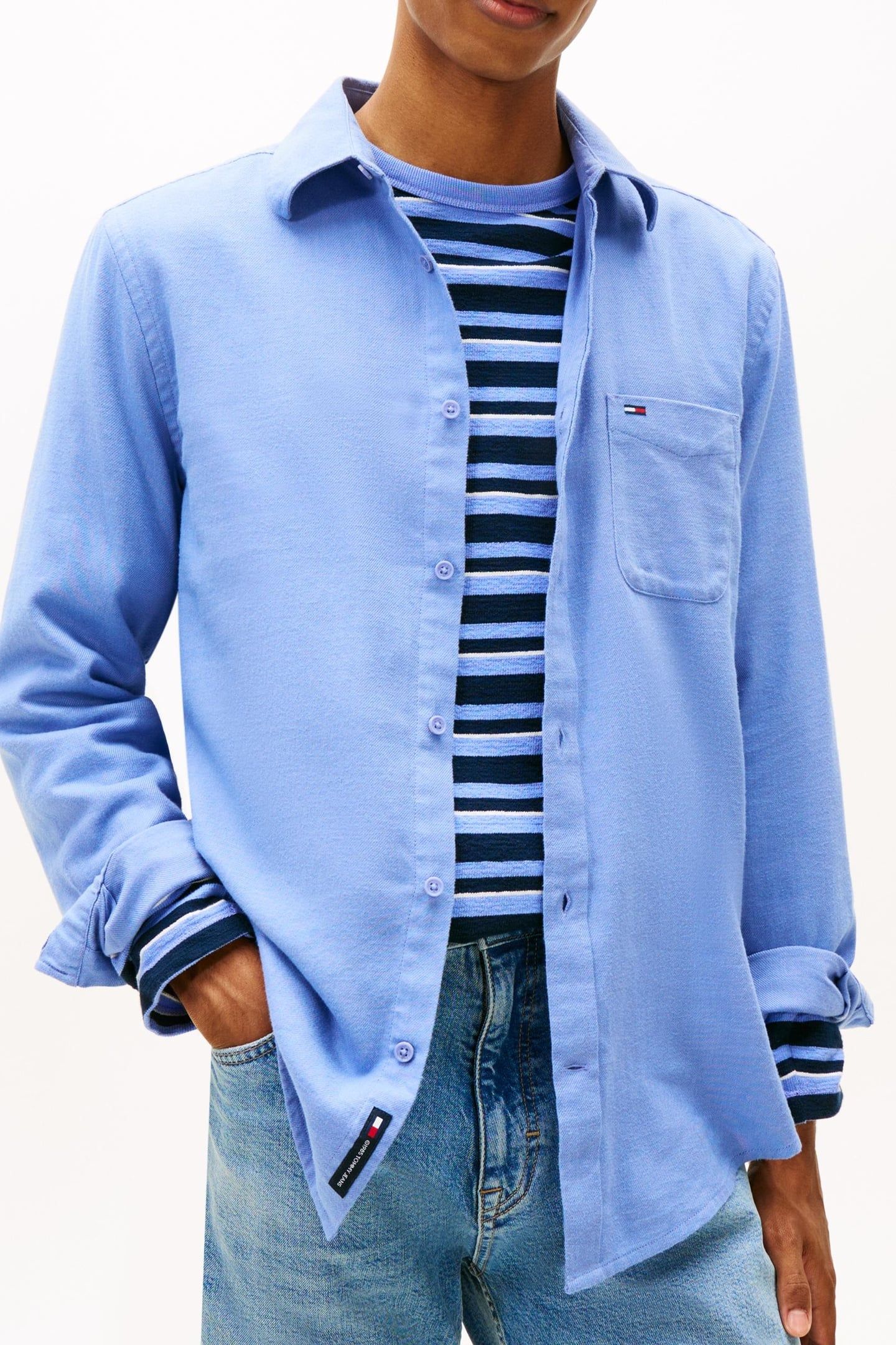 REGULAR FLANNEL SHIRT NORDIC IRIS 1