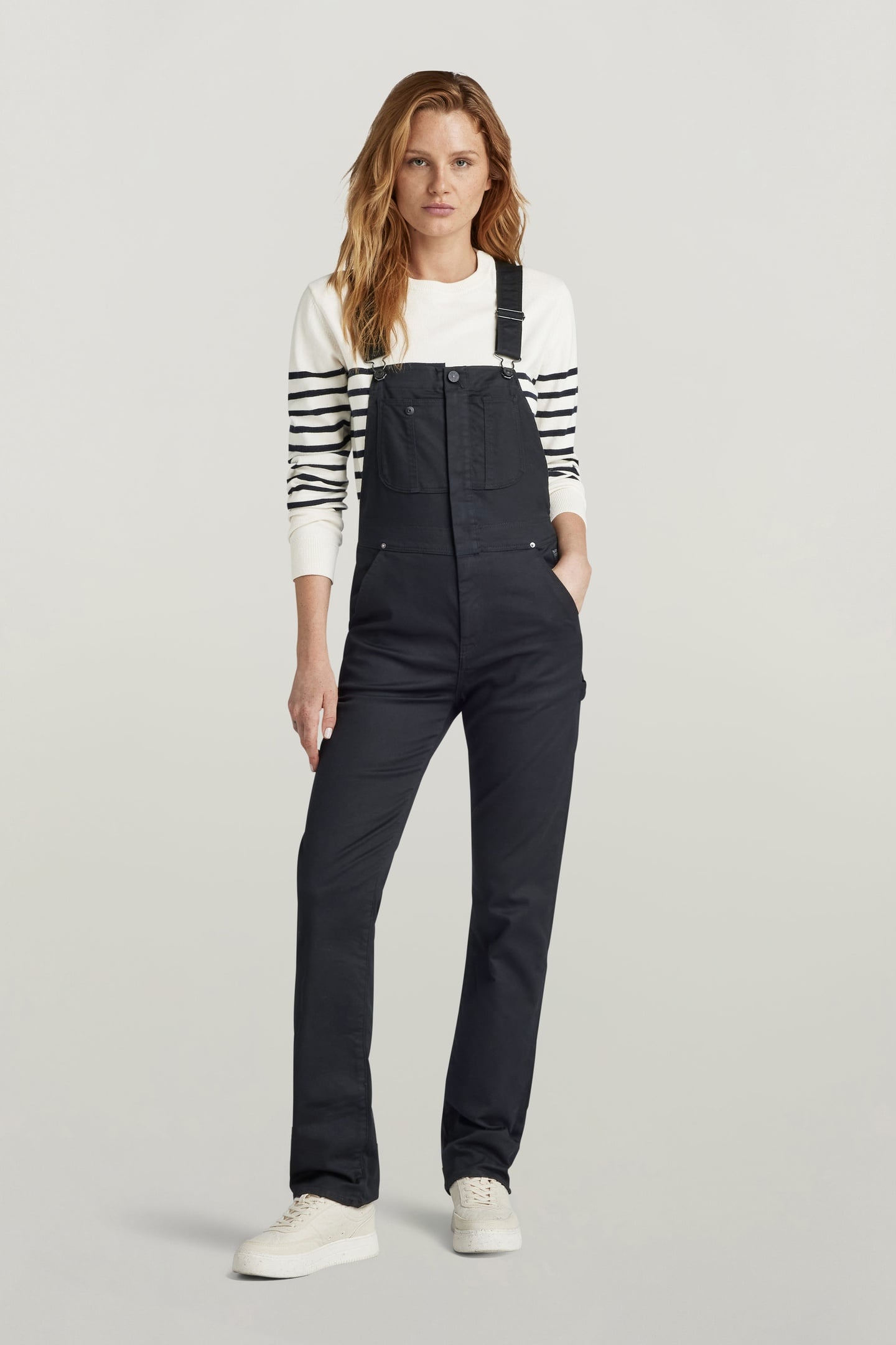 SLIM DUNGAREE SLESS DK BLACK 2