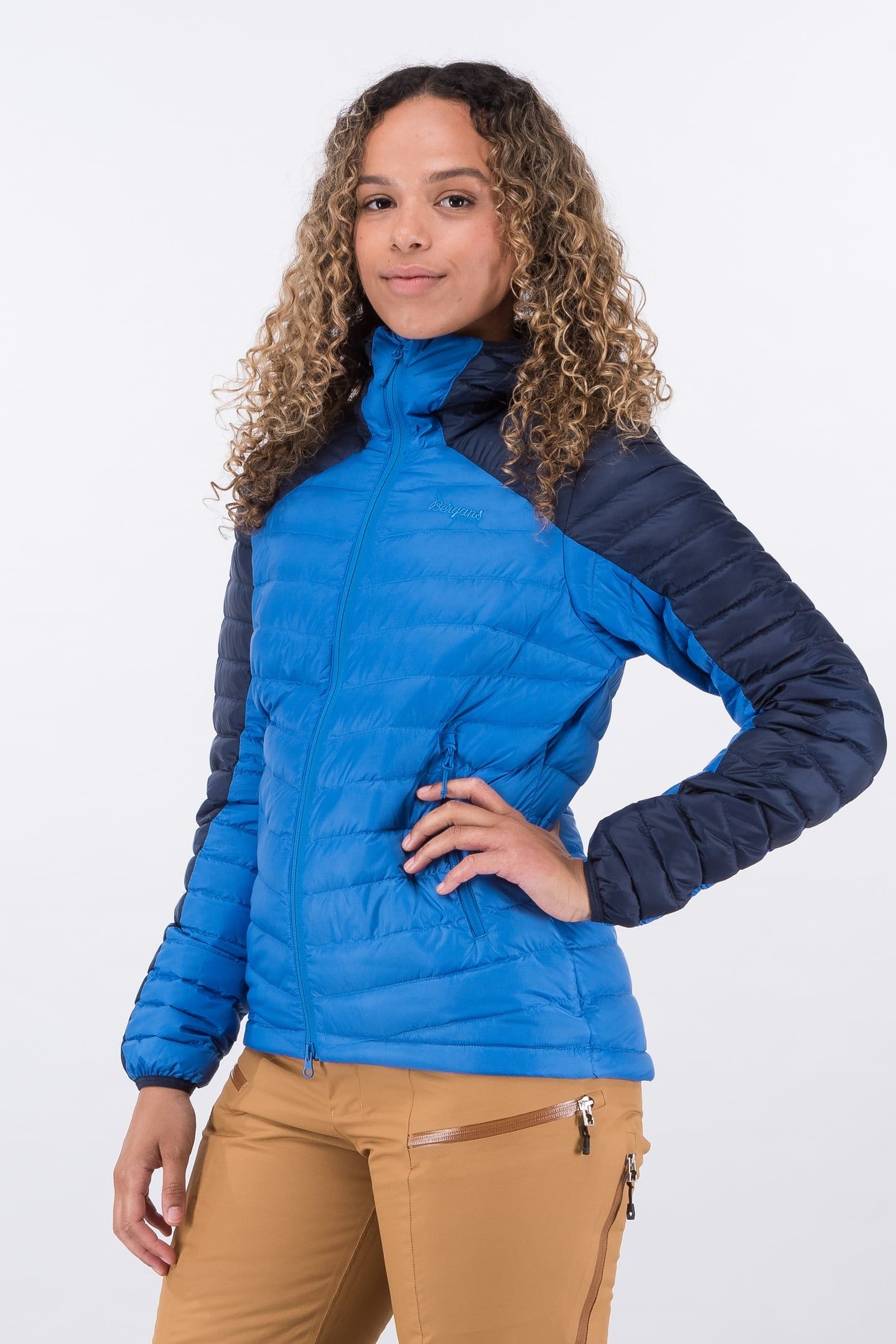 RØROS DOWN LIGHT W JKT W/HOOD STRONGBLUE/NAVY 1
