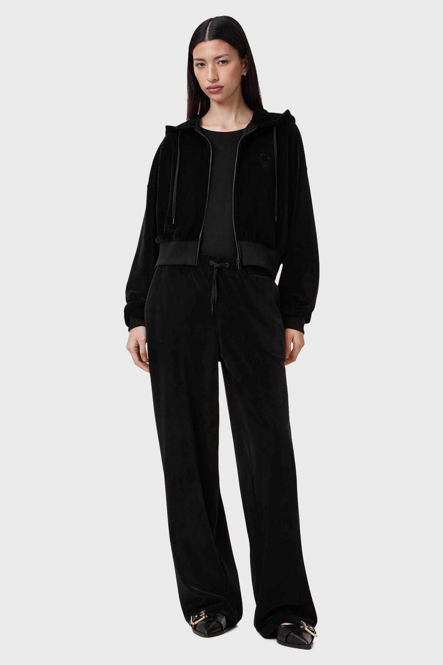 VINNY VELVET HOODY BLACK 3