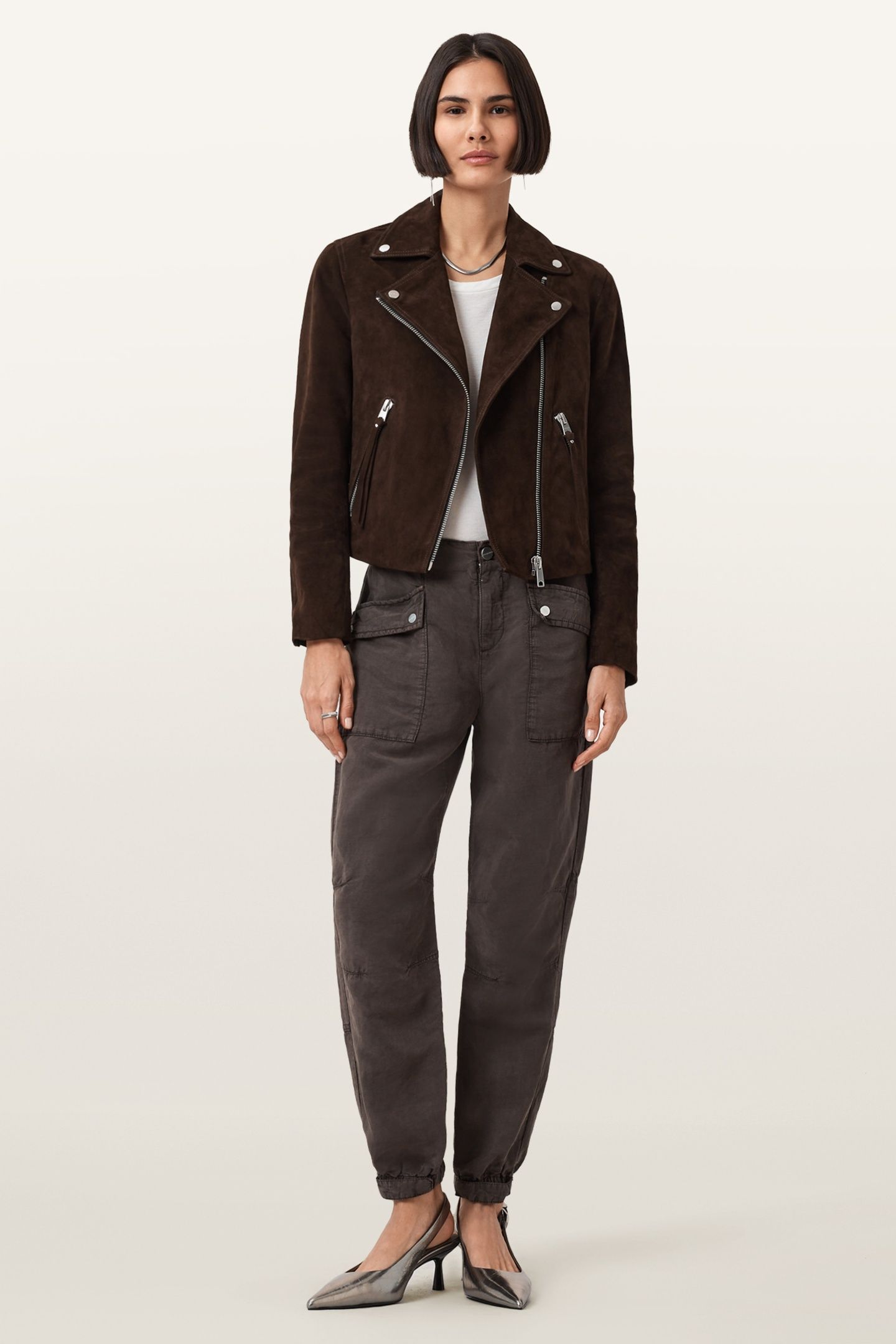 VAL TENCEL TROUSER DARK BROWN 1