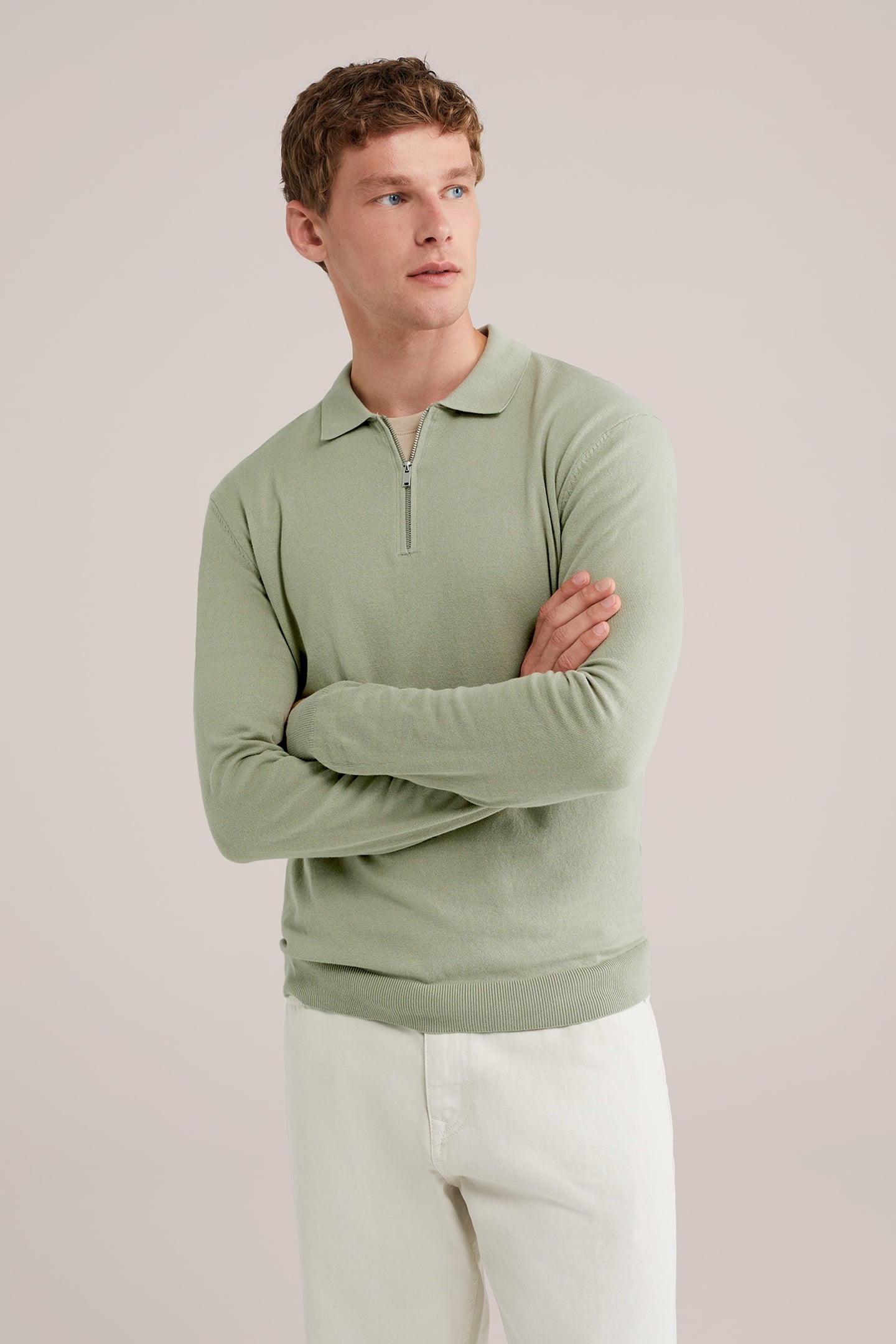 HALFWAY ZIPPER LIGHT GREEN 1