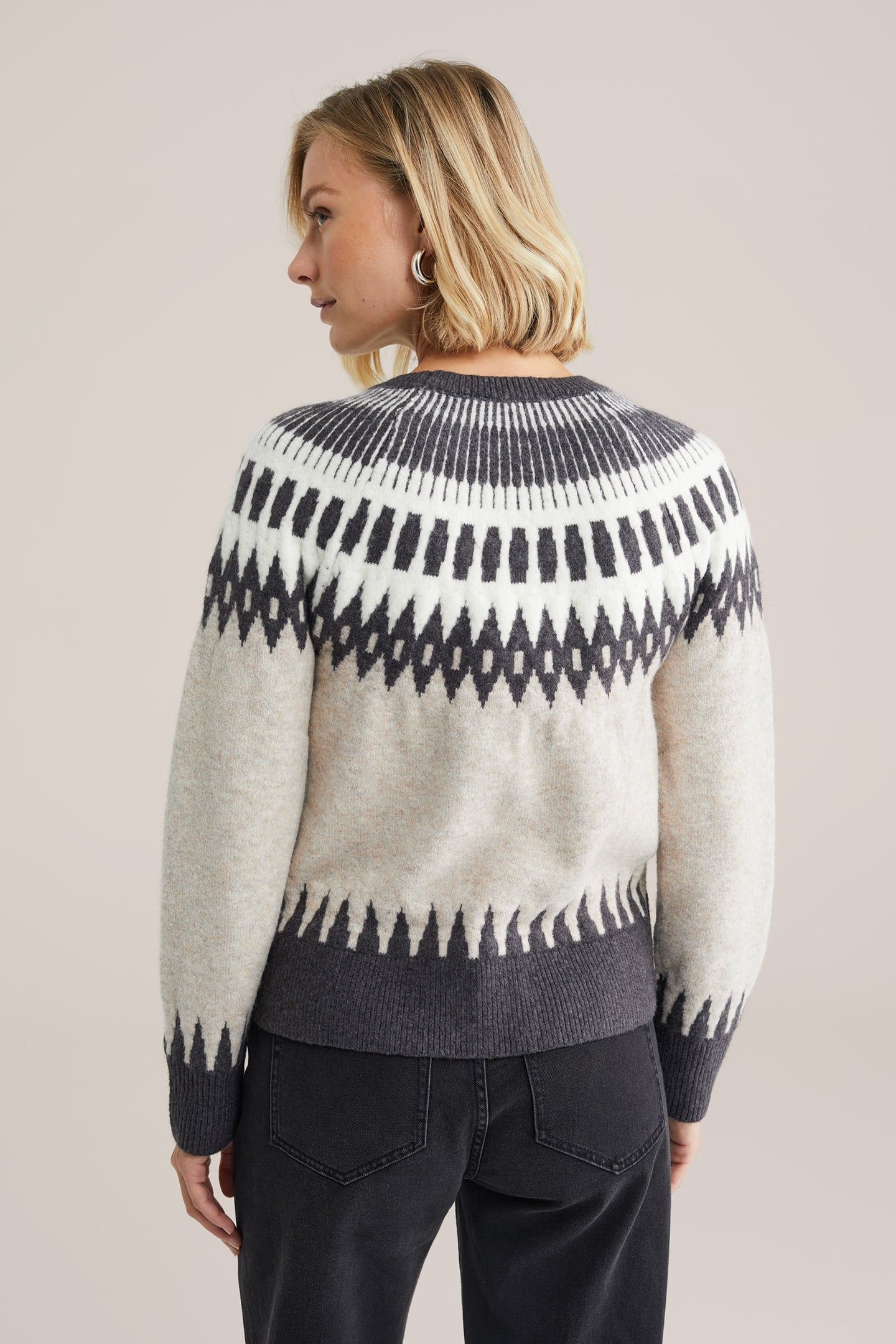 KNITTED PULLOVER GREIGE 2