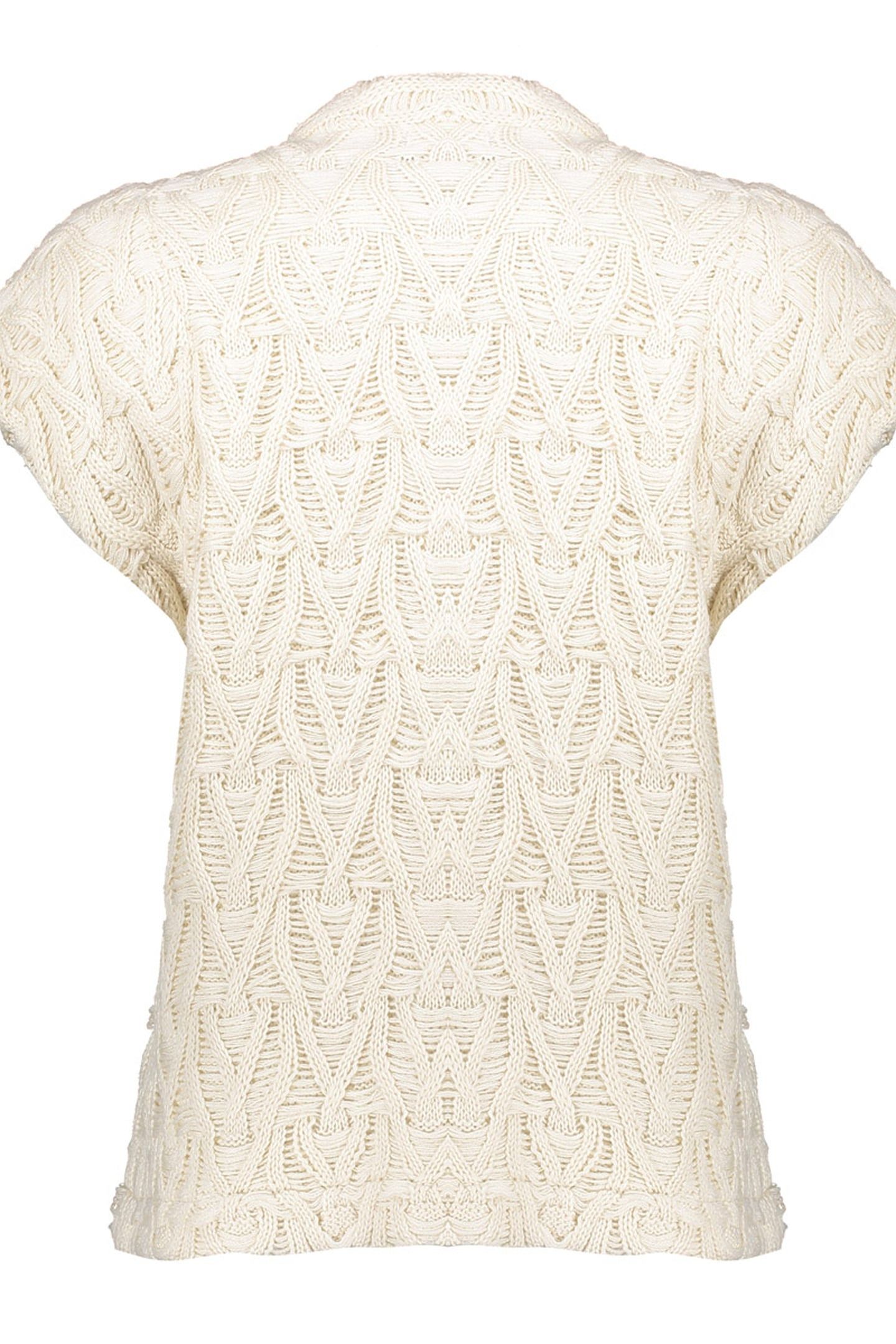 SLEEVELESS CARDIGAN OFF-WHITE 2