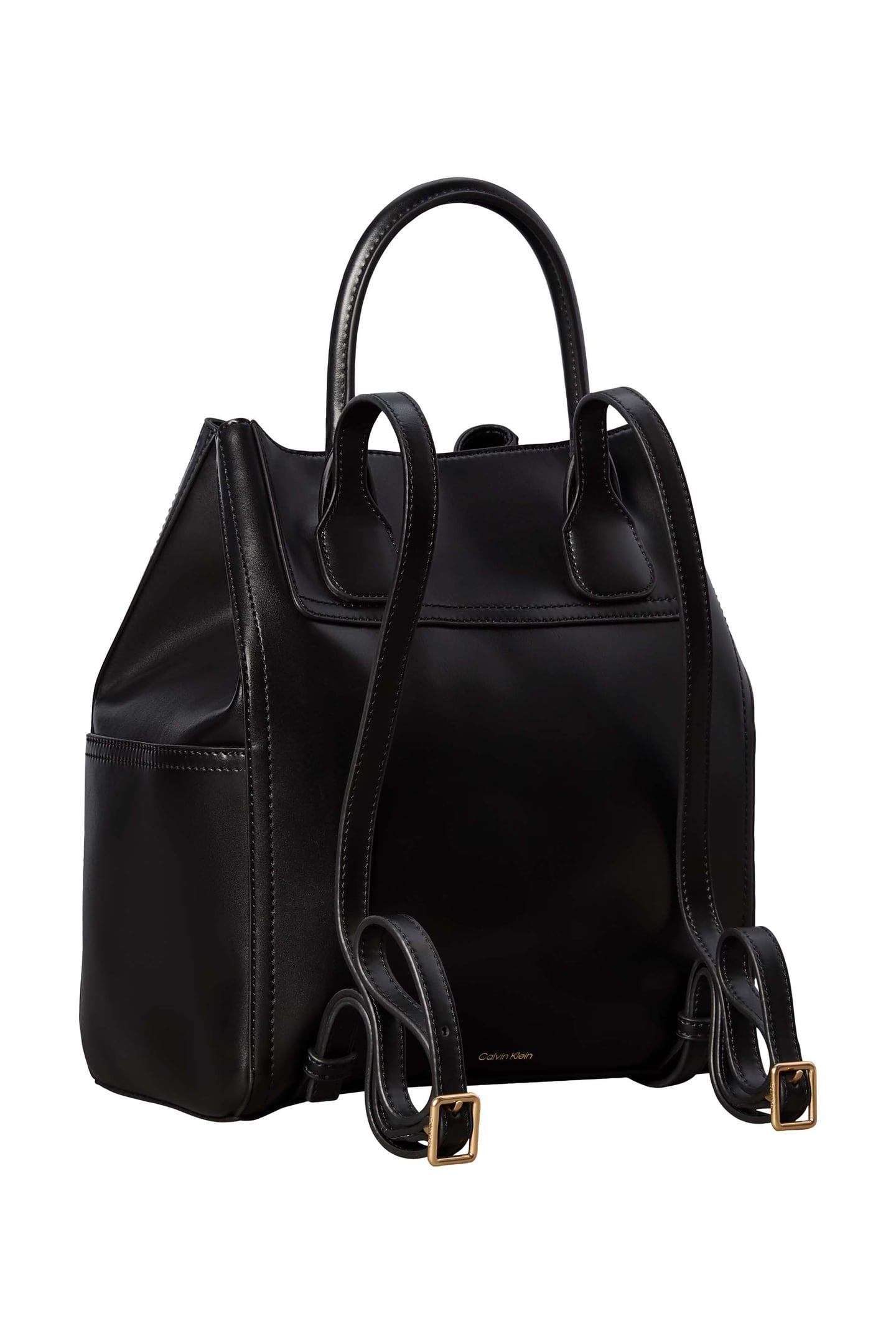 DRAWSTRING BACKPACK BLACK/ANTIQUE LIGHT GOLD 3