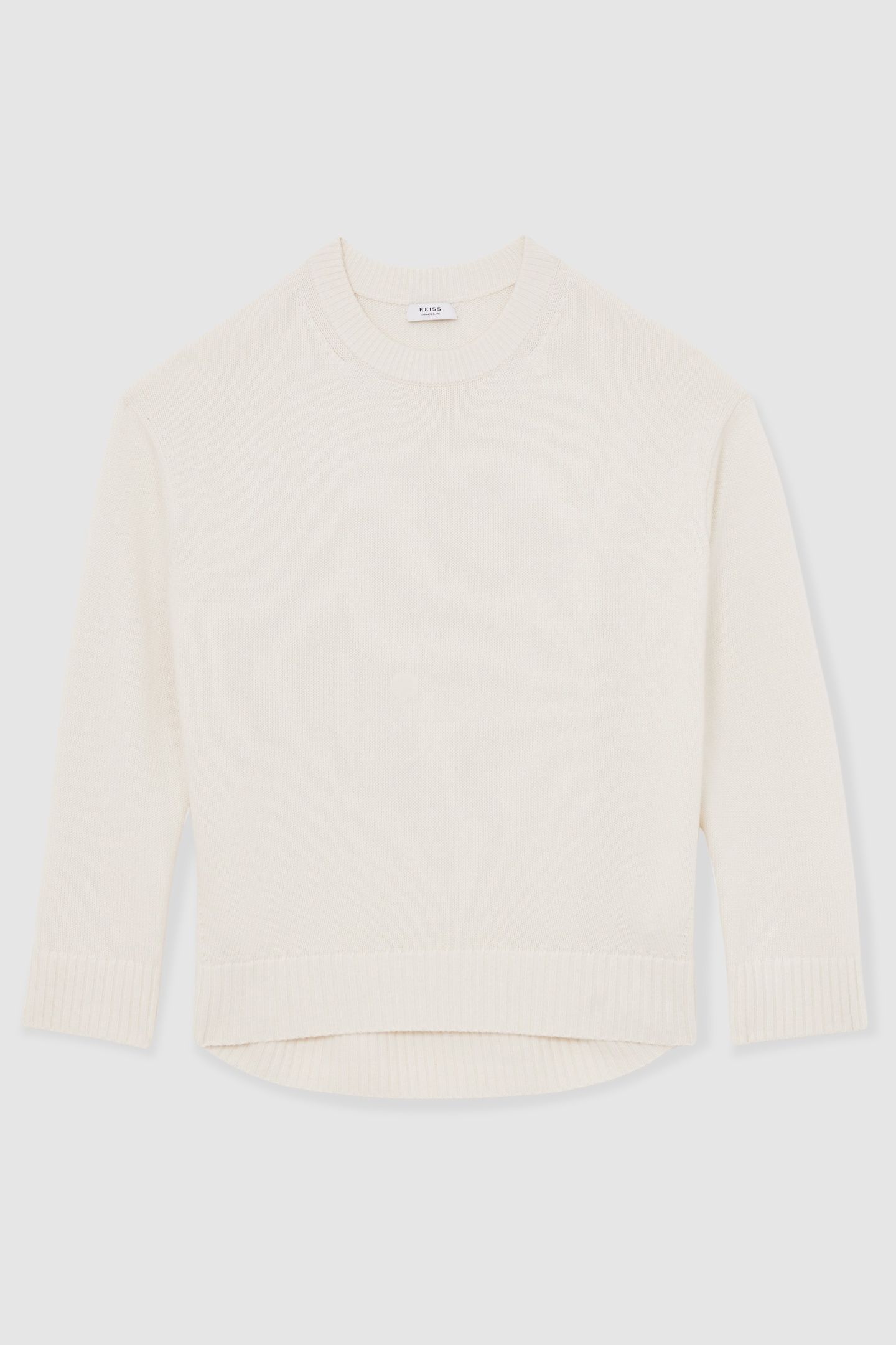 WOOL CASHMERE CREW NECK CREAM 6