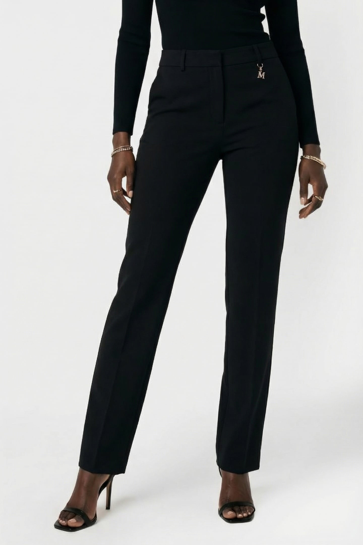MARCIANO BY GUESS SHAYLA STRAIGHT PANT JET BLACK 2