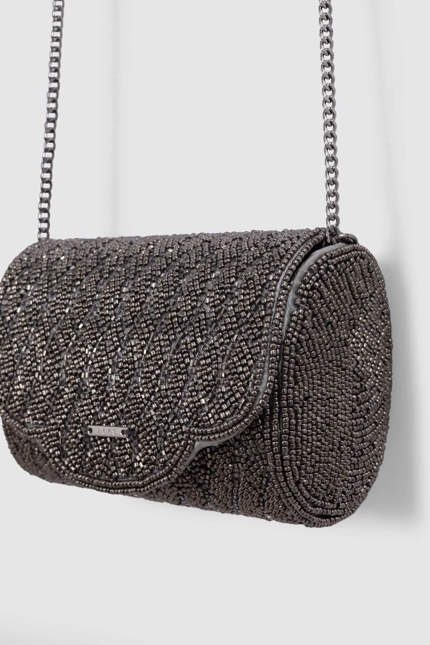 SILVER BEAD EMBROIDERED BAG 2