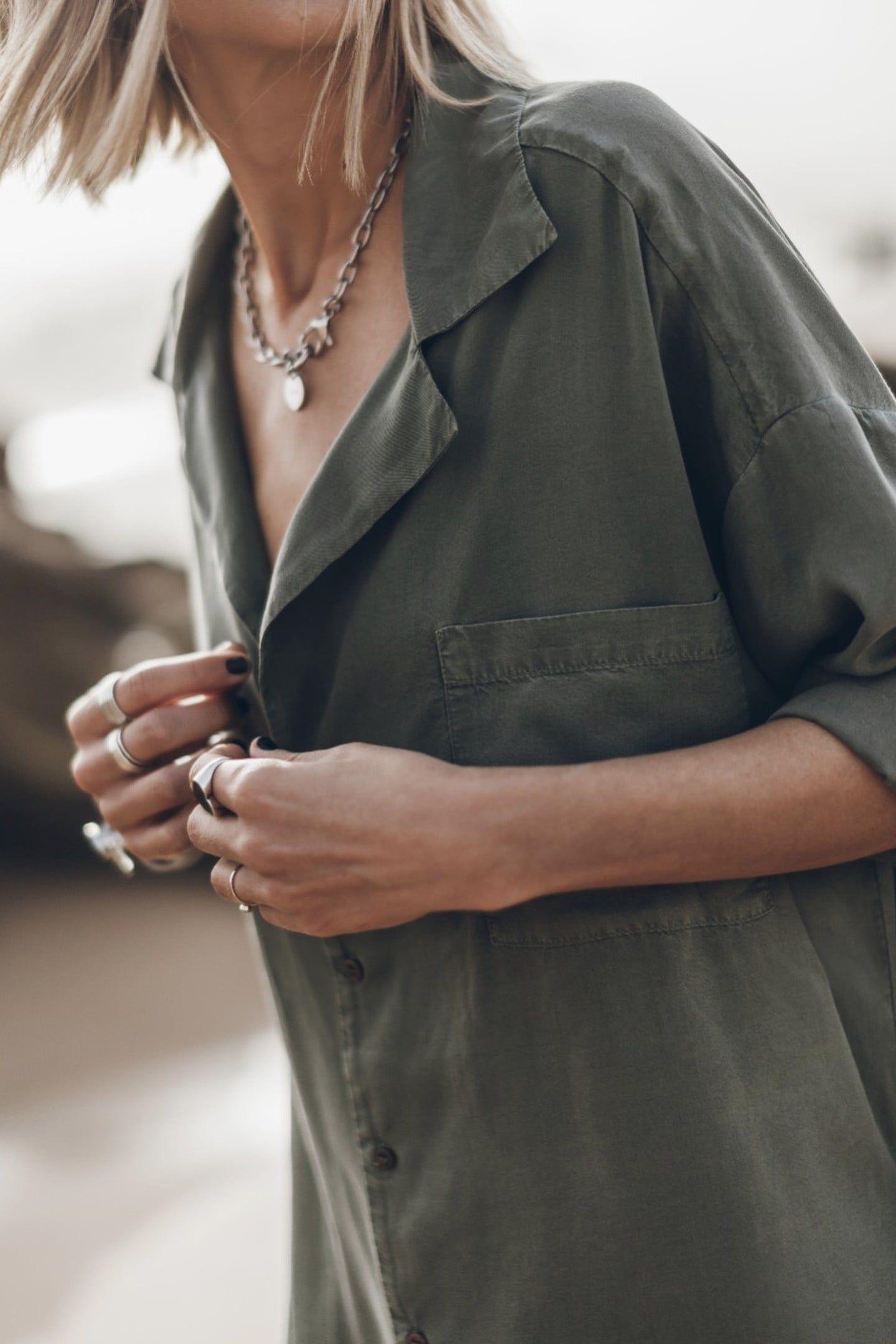 THE GREEN SHIRT DRESS GREEN 3