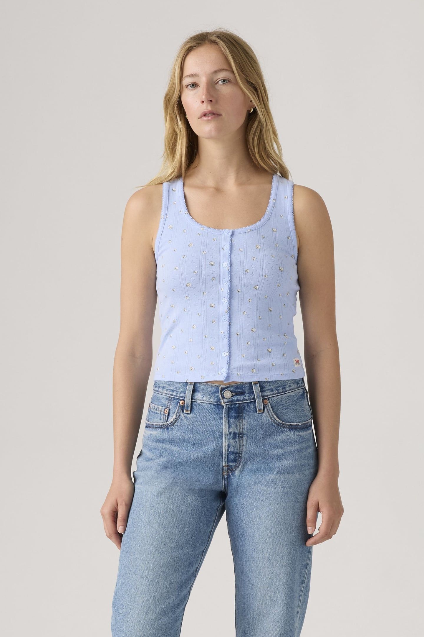 DRY GOODS POINTELLE TANK TOP 1