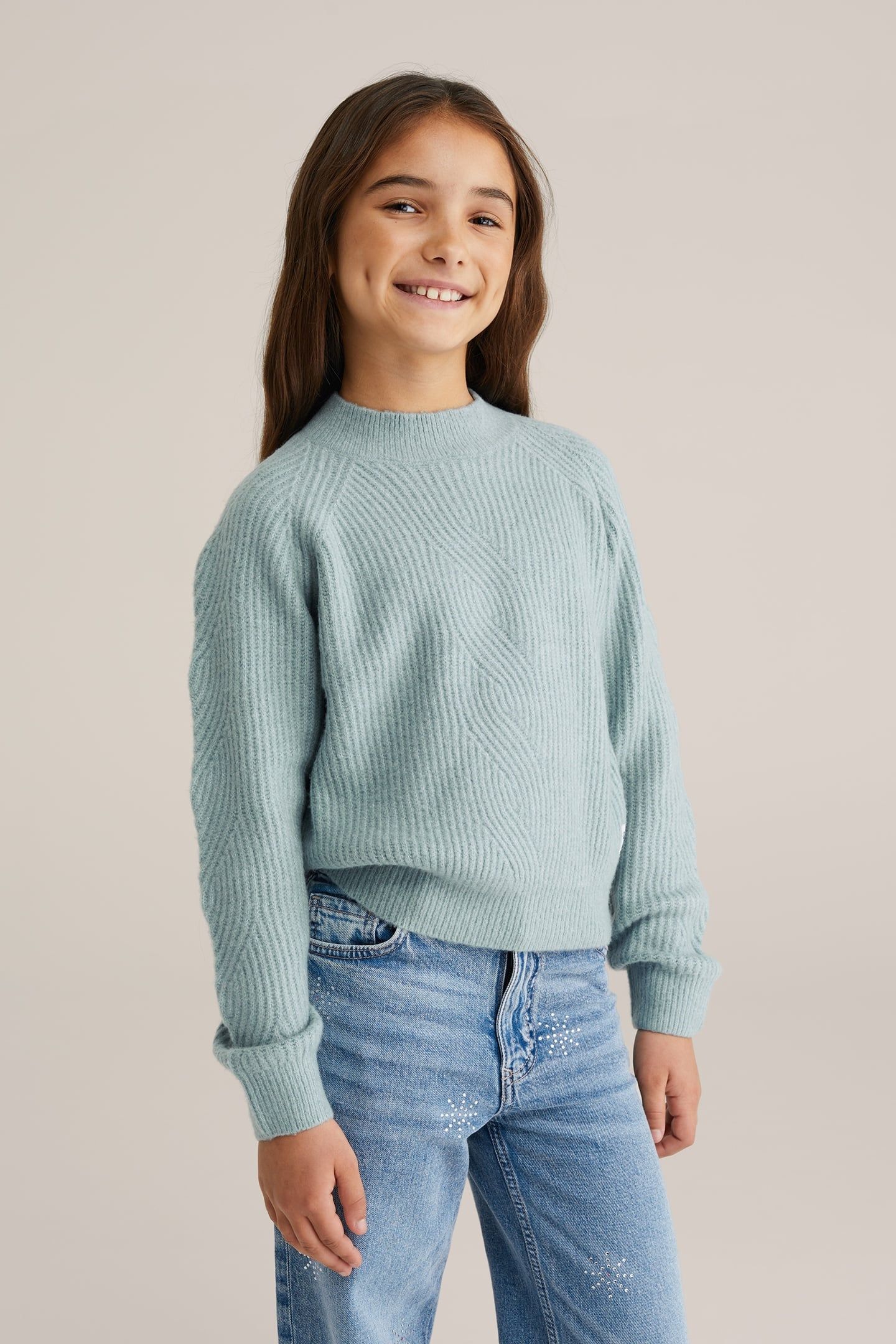 KNITTED PULLOVER ICE BLUE 2