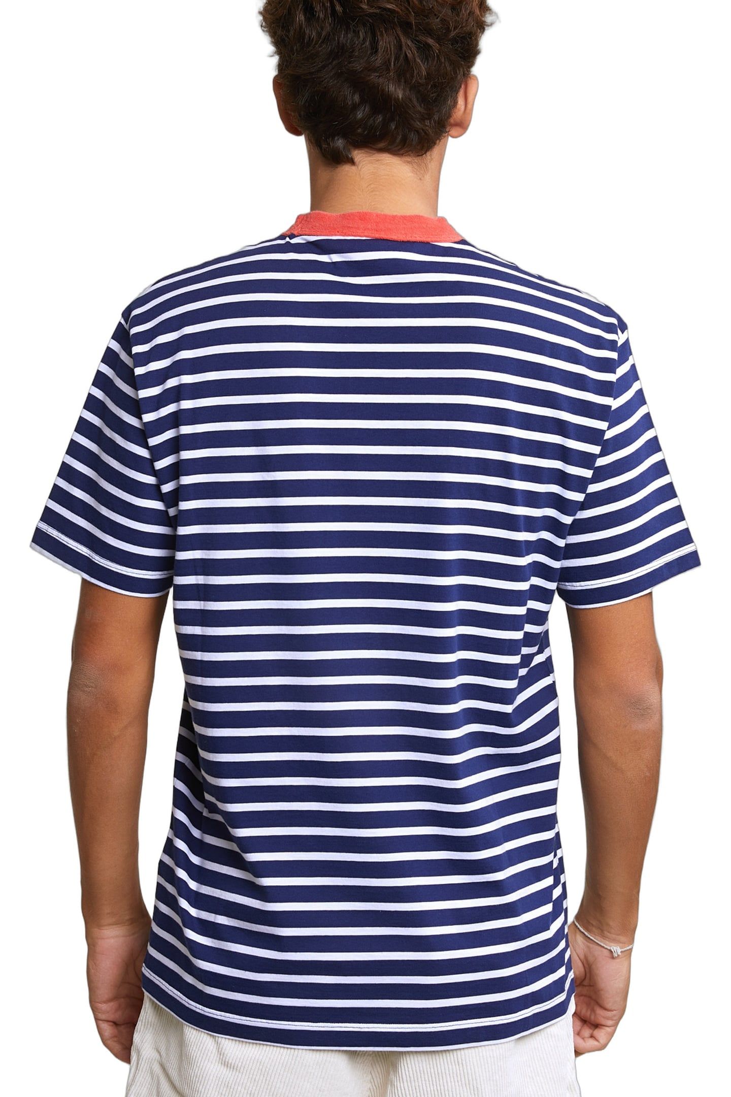 LOOSE FIT STRIPED T-SHIRT ROYAL BLUE/WHITE 3
