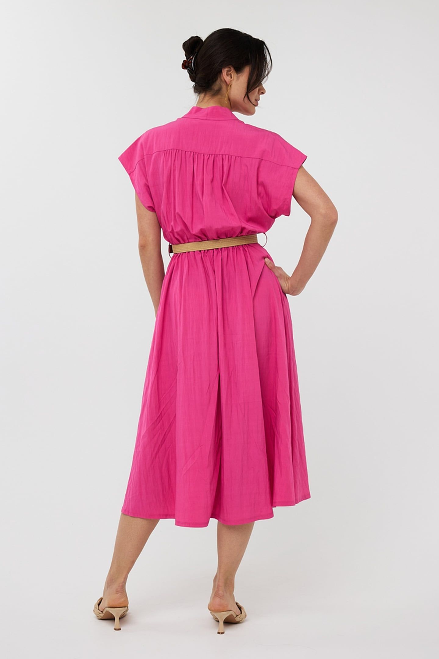 DRESS LONG WIDE PINK 3