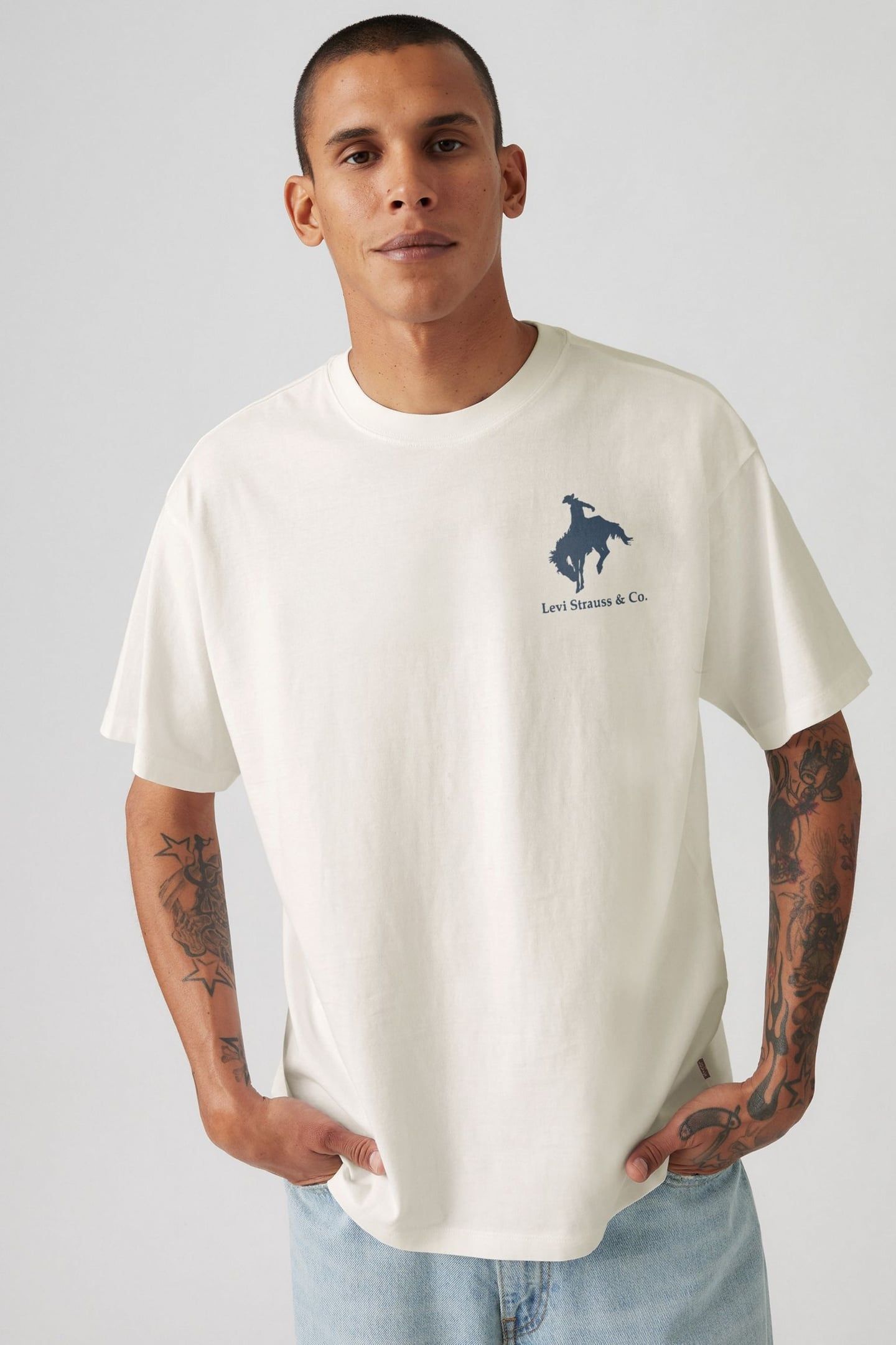 VINTAGE FIT GRAPHIC TEE EGRET 1