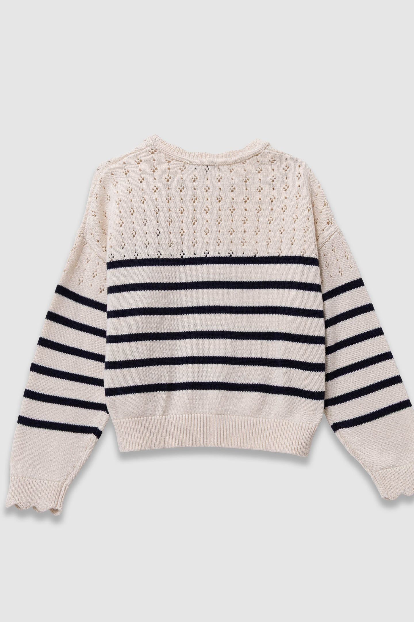 STRIPED OPENWORK SAILOR SWEATER 2