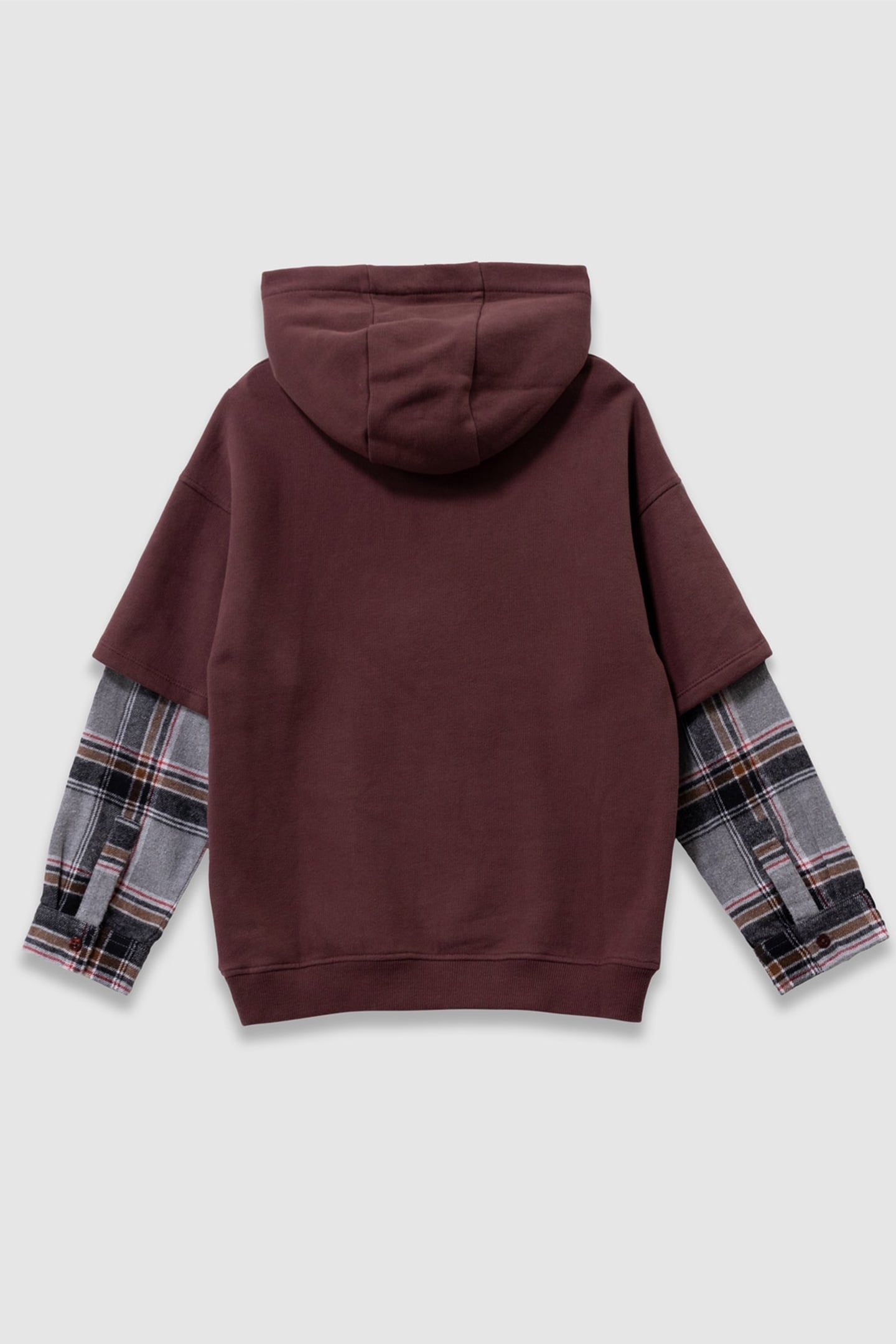 BROWN HOODIE SHIRT TROMPE-L'OEIL 2