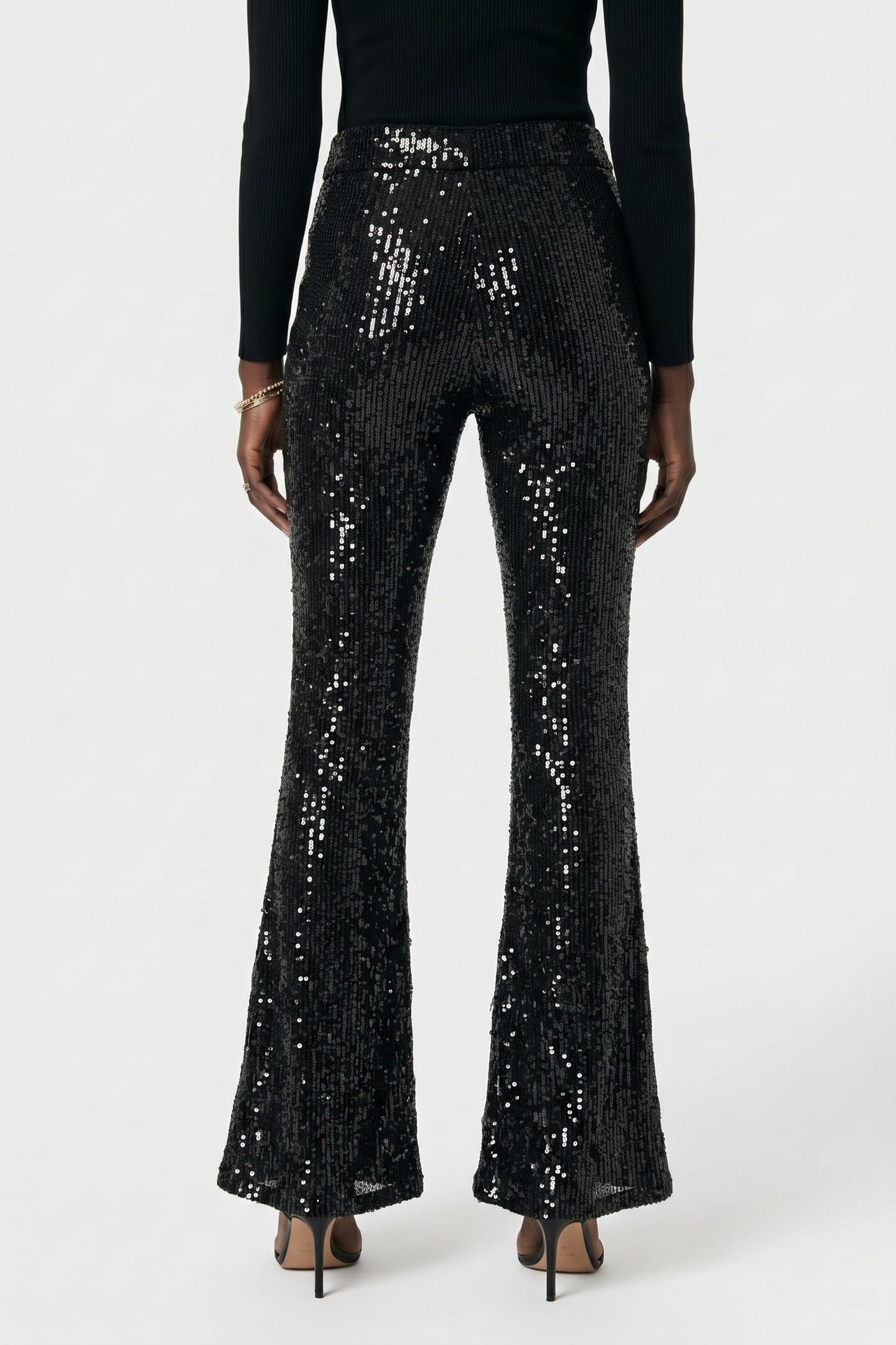 CHER SEQUIN TROUSERS GREY 2