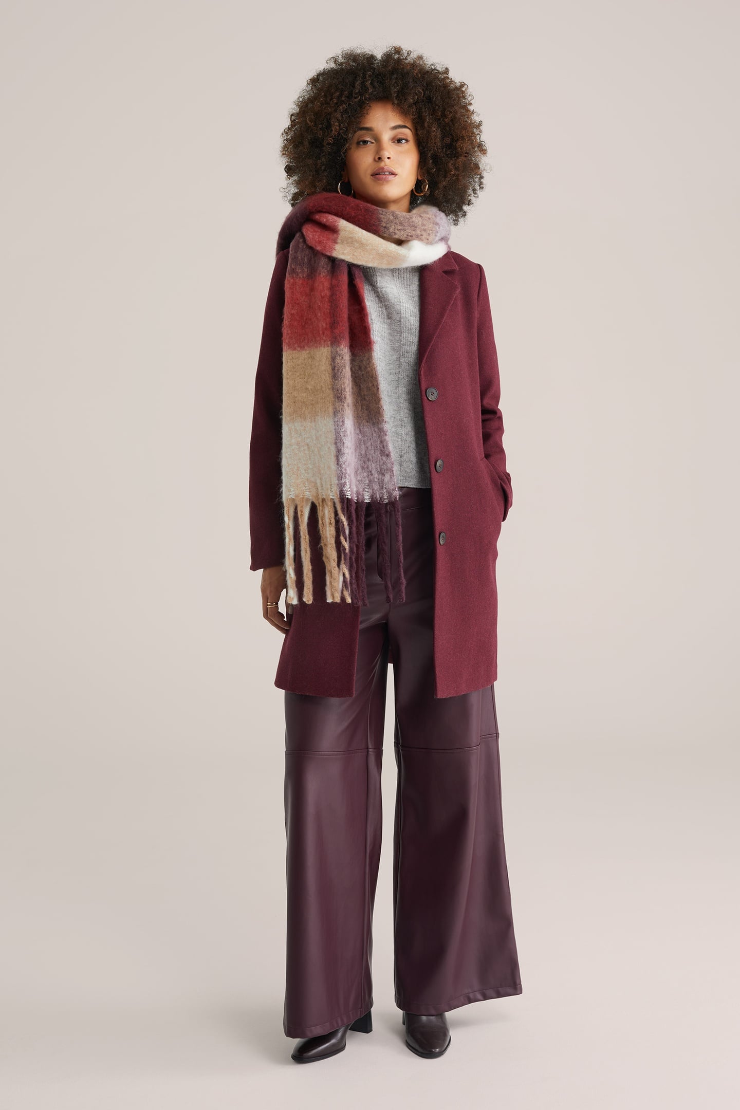 COAT BURGUNDY RED 2