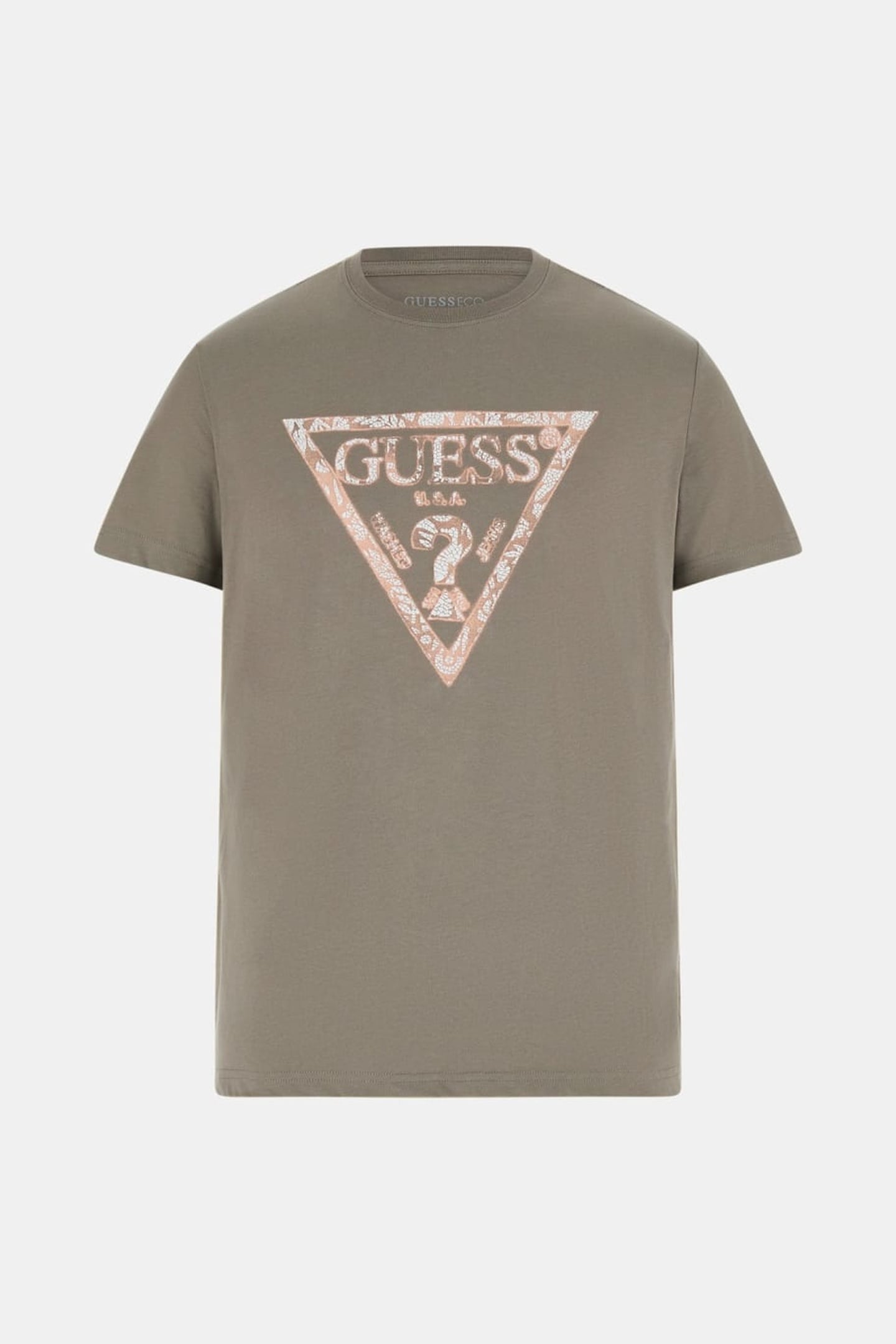 GUESS ECO SS CN TRIANGLE TEE SAGE PLANT 7