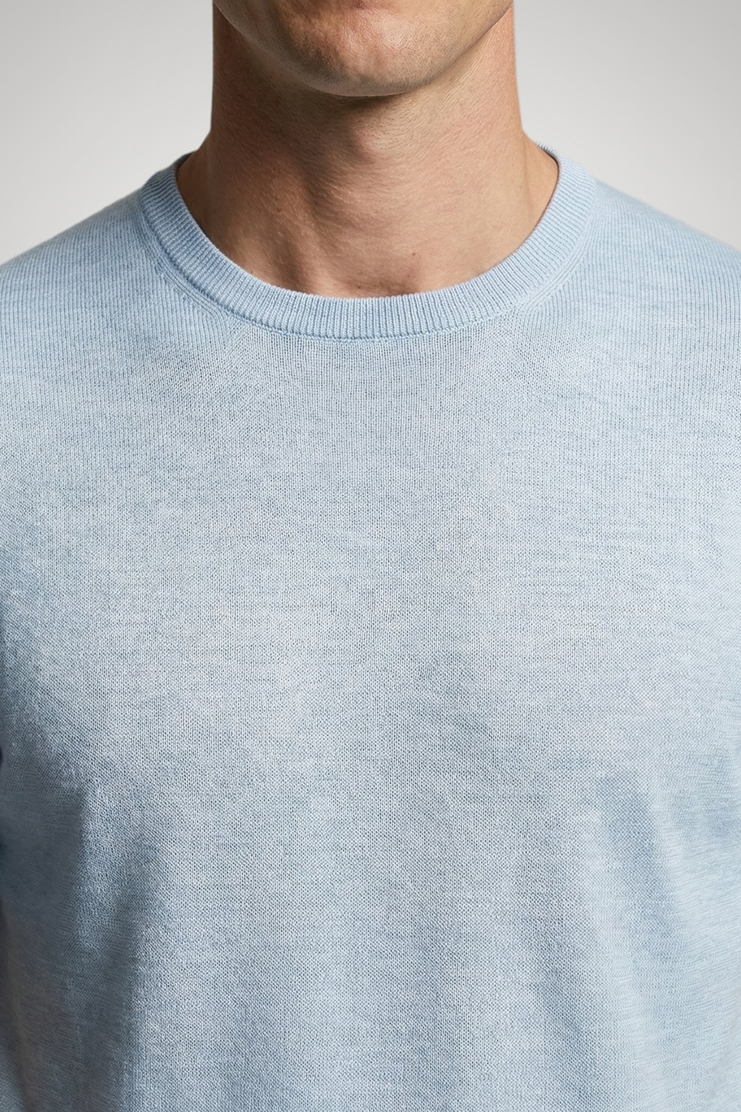 EXTRA FINE MERINO T-SHIRT LIGHT BLUE 5