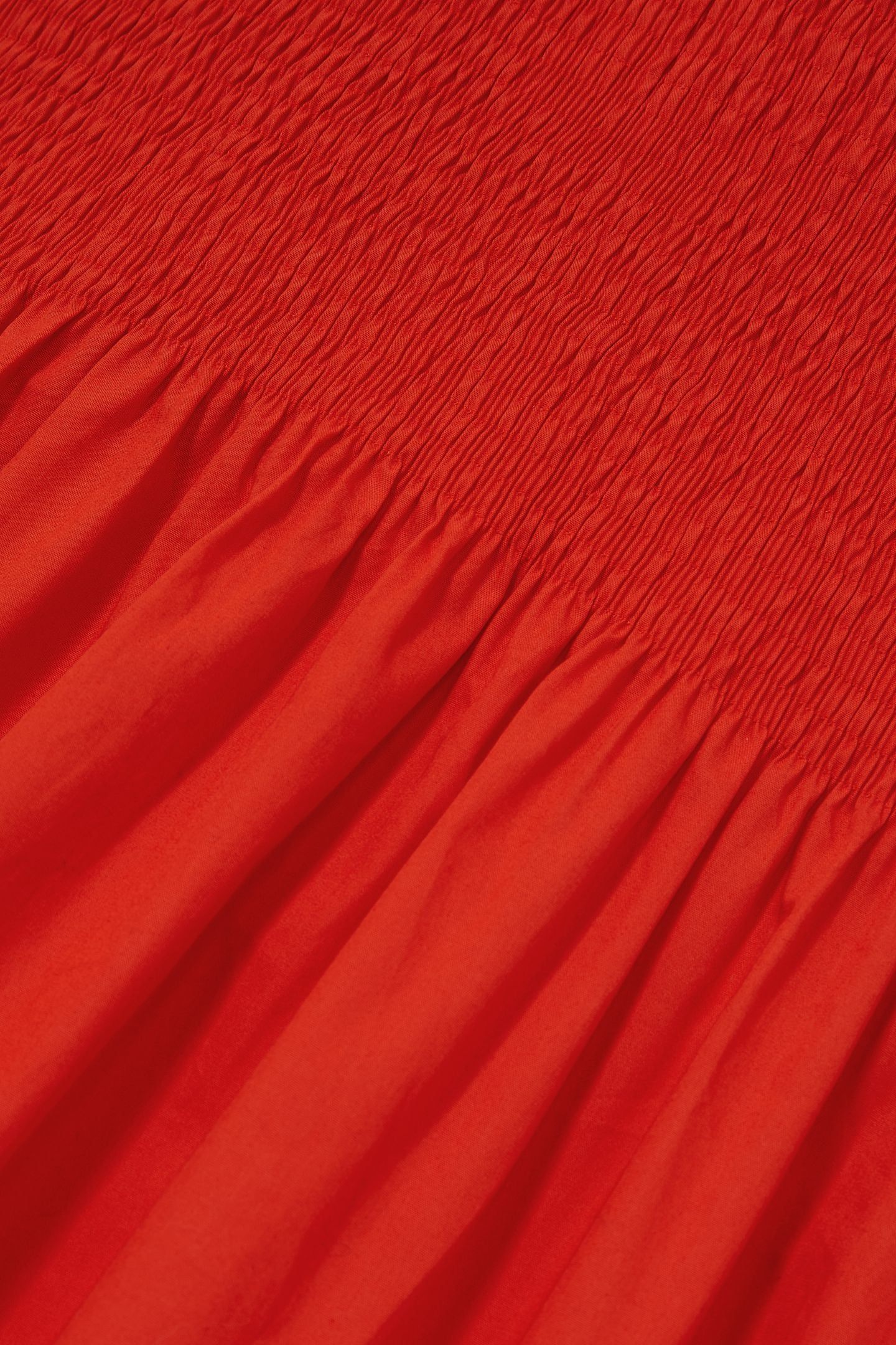 SHIRRED DETAIL MIDI DRESS RED 6