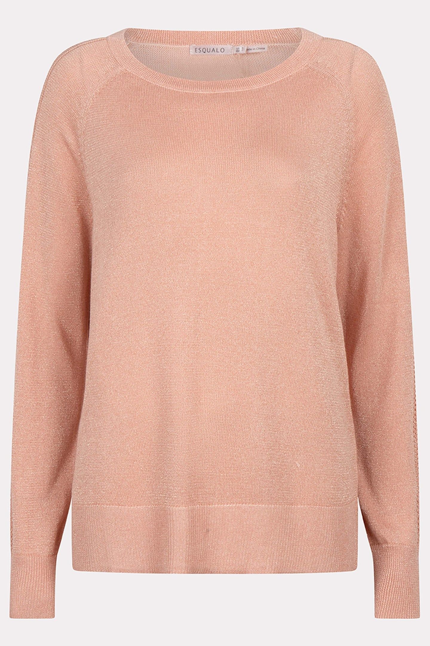 SWEATER RAGLAN POINTELLE LUREX LIGHT APRICOT 5