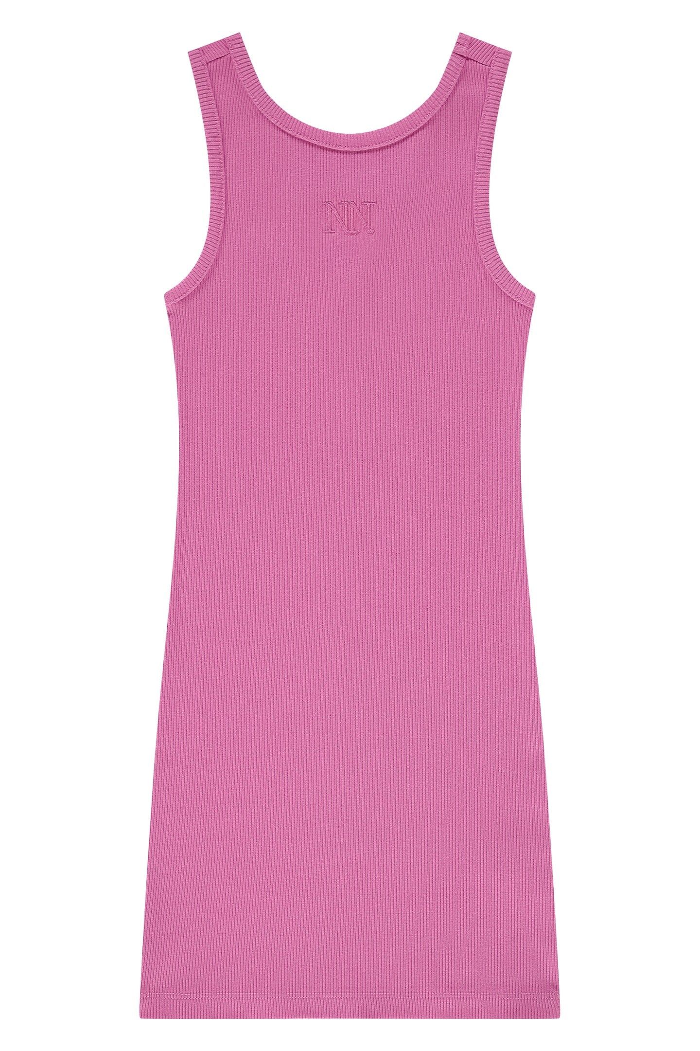 BELLE BACK RIB DRESS SUPER PINK 2