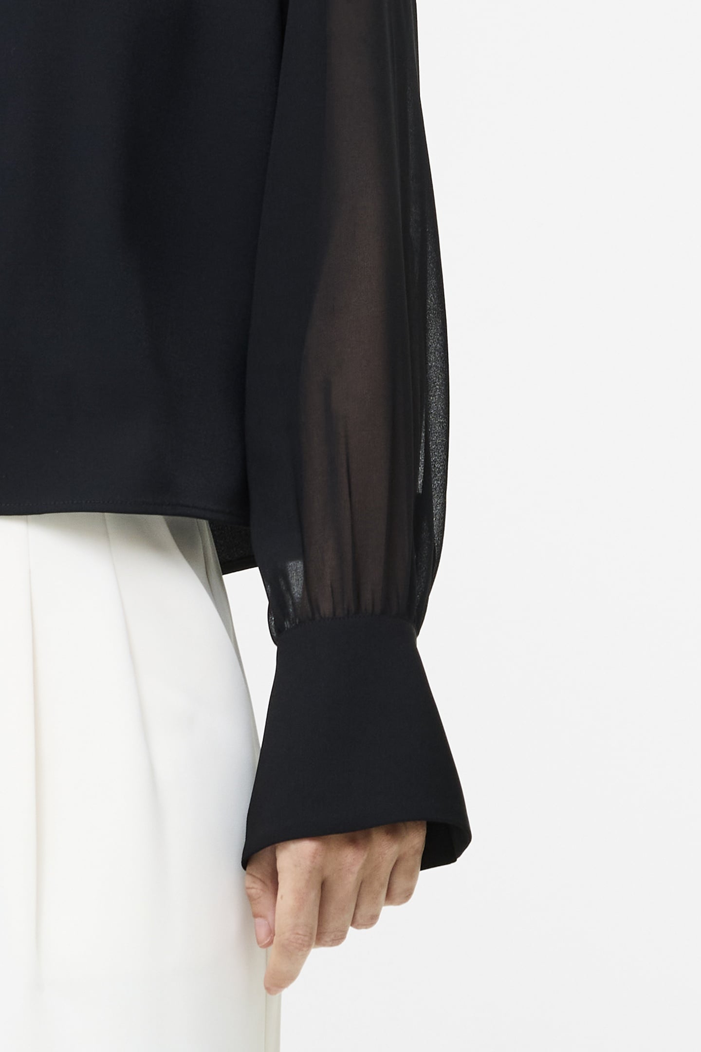 AREZZO NECK TIE SHIRT BLACK 4