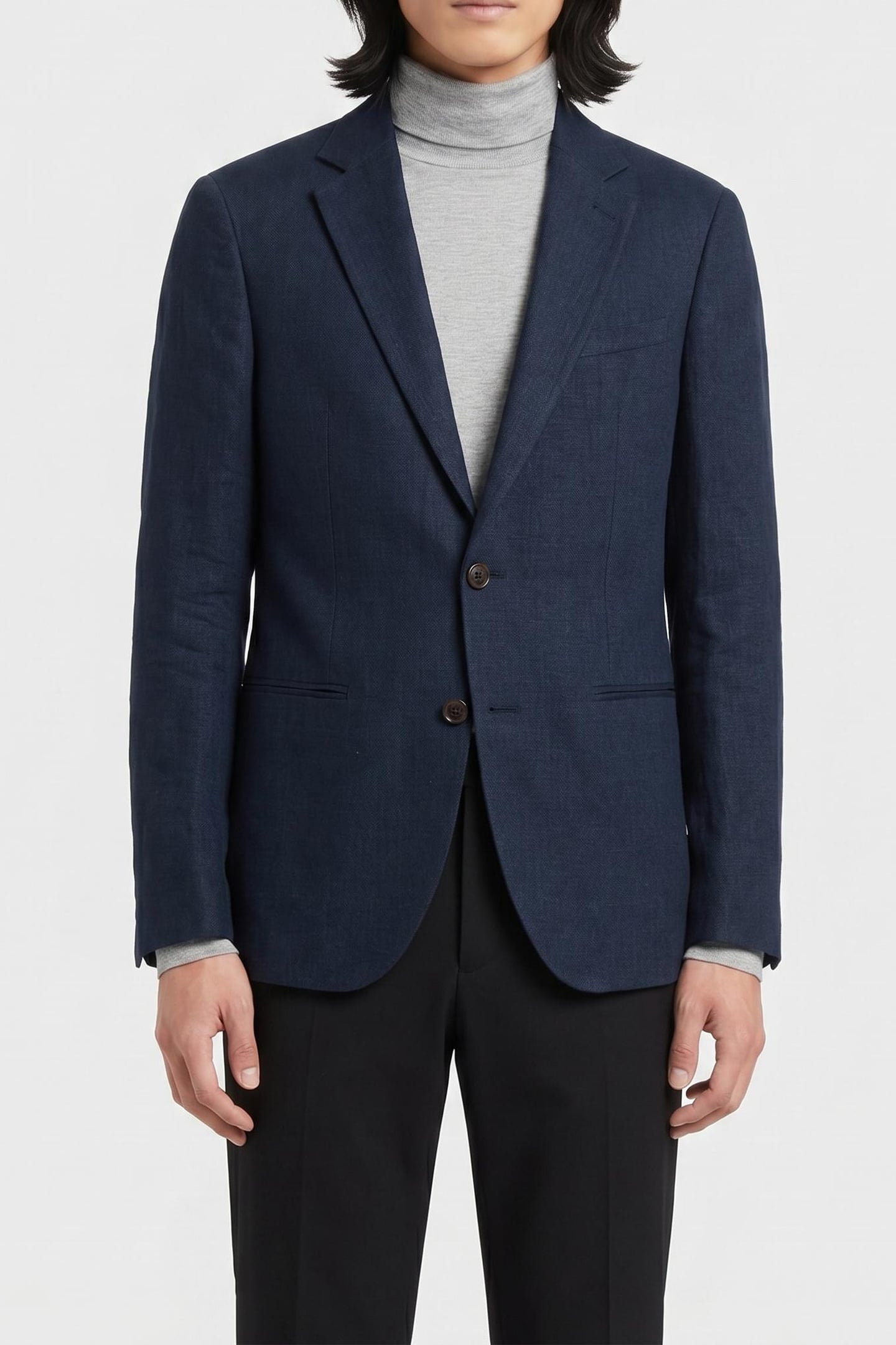 FORMAL LINEN JACKET NAVY 1