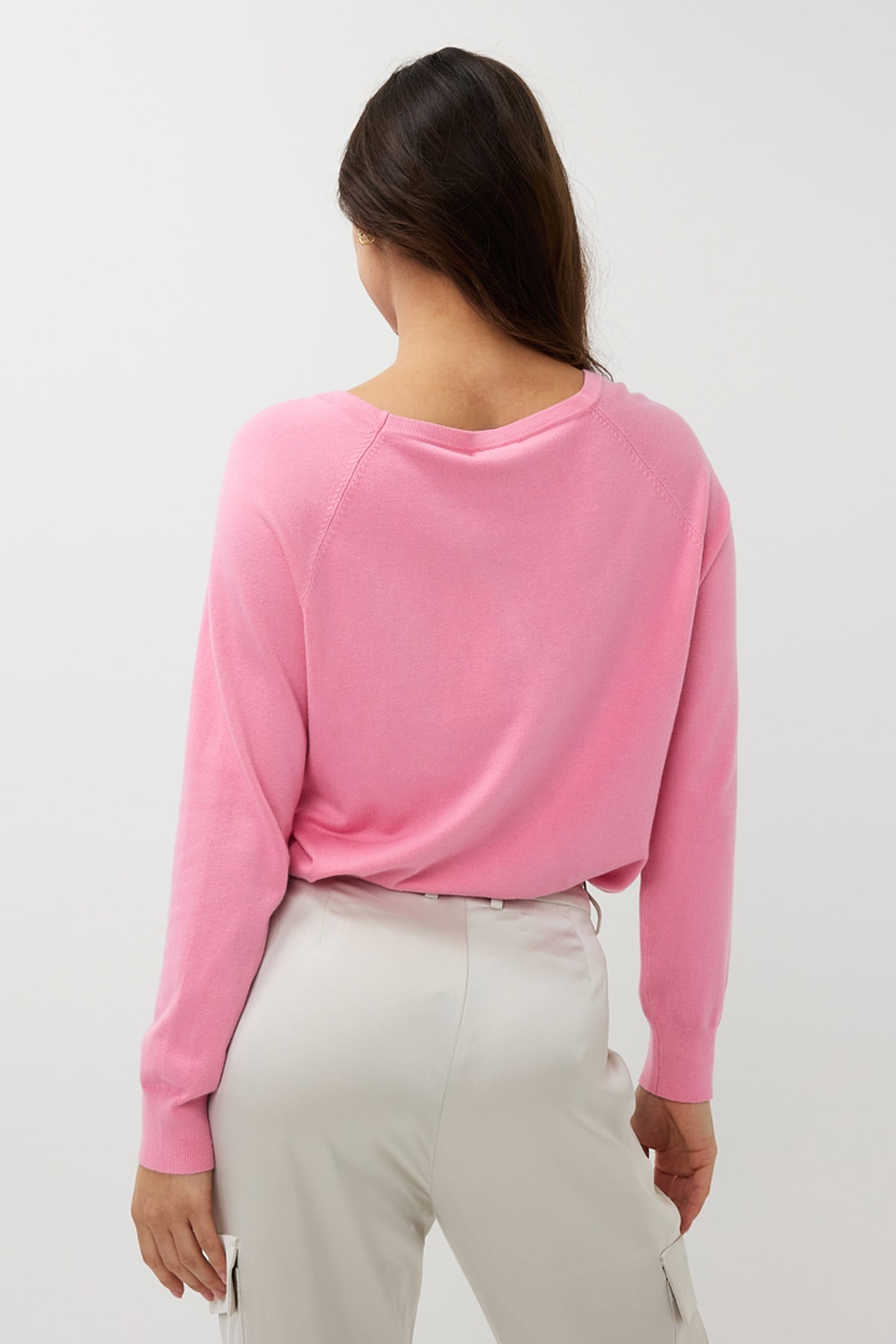 SWEATER RAGLAN BASIC KNIT ROSE 3