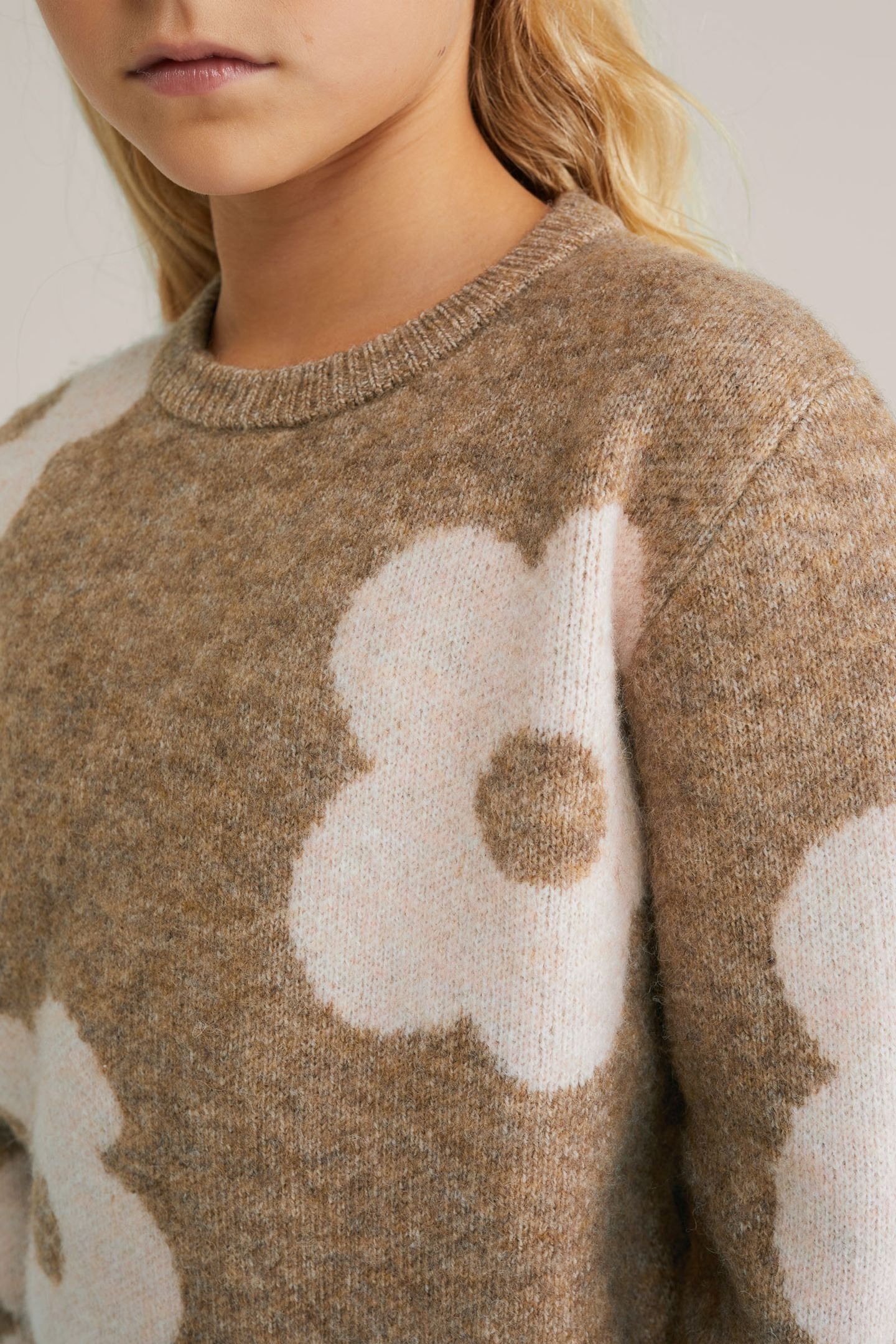KNITTED PULLOVER LIGHT BROWN 5