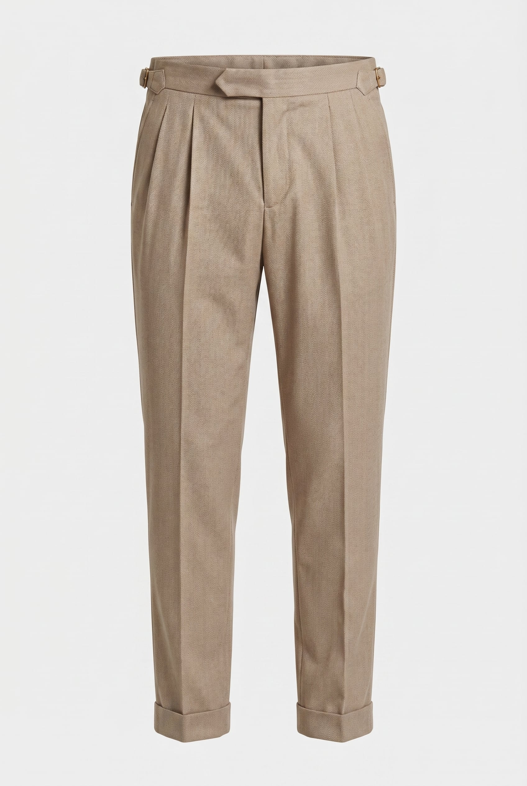 PLEAT FRONT RELAXED TROUSER TAUPE 3