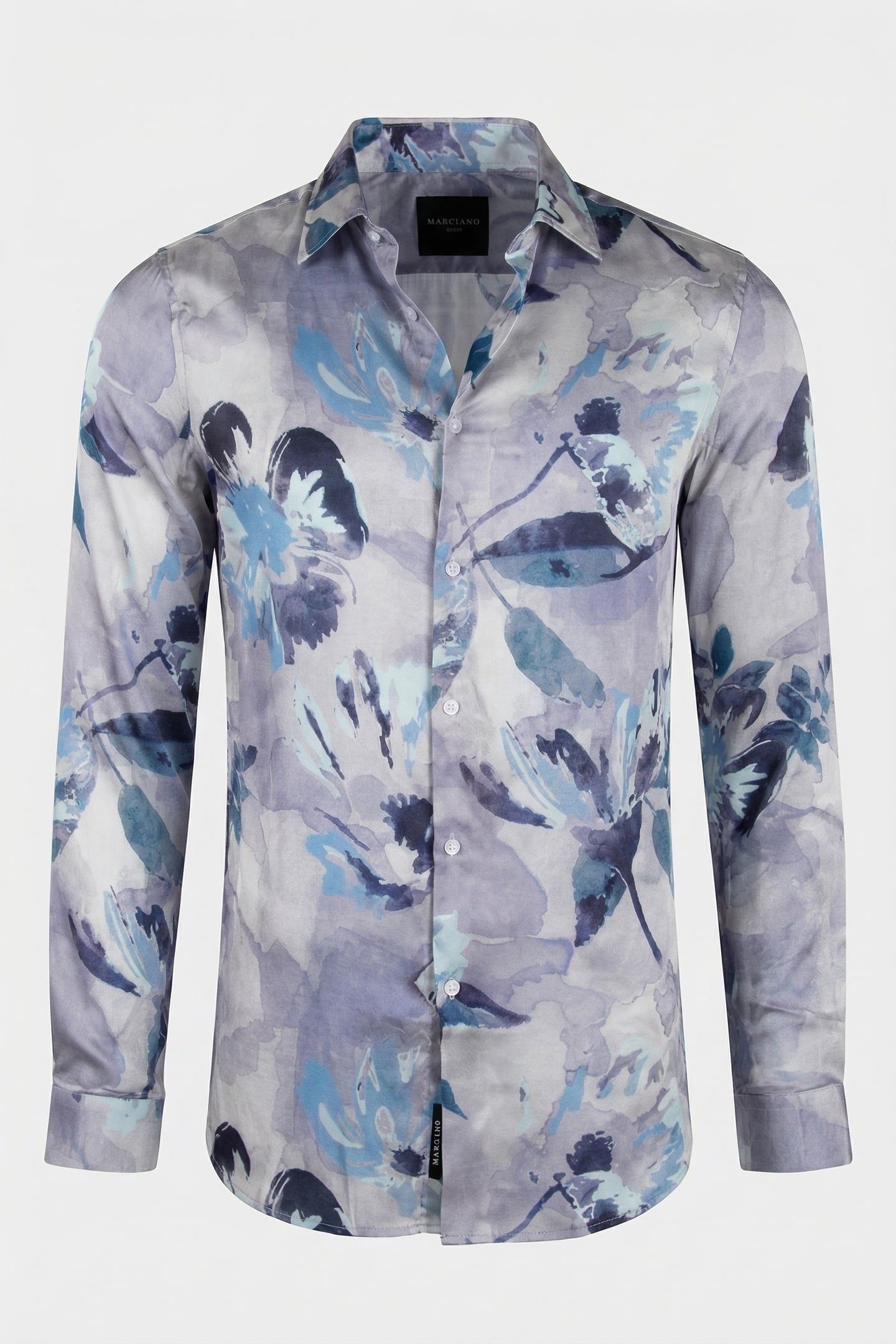 MARCIANO BY GUESS BENNY NEW COLLAR PAUL SHIRT BLUE 4