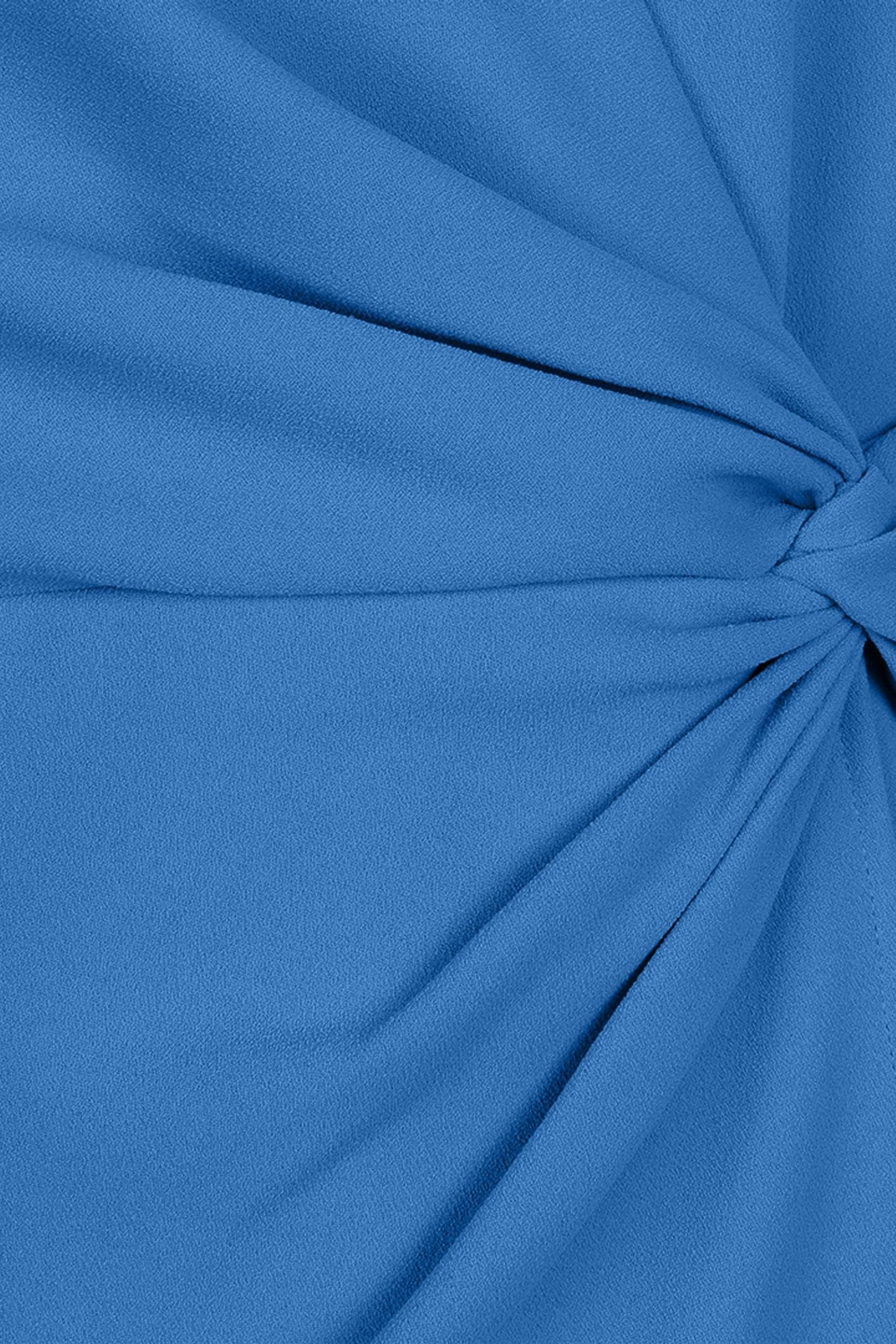 DRESS OVERLAP KNOT S/SLVE BLUE 3