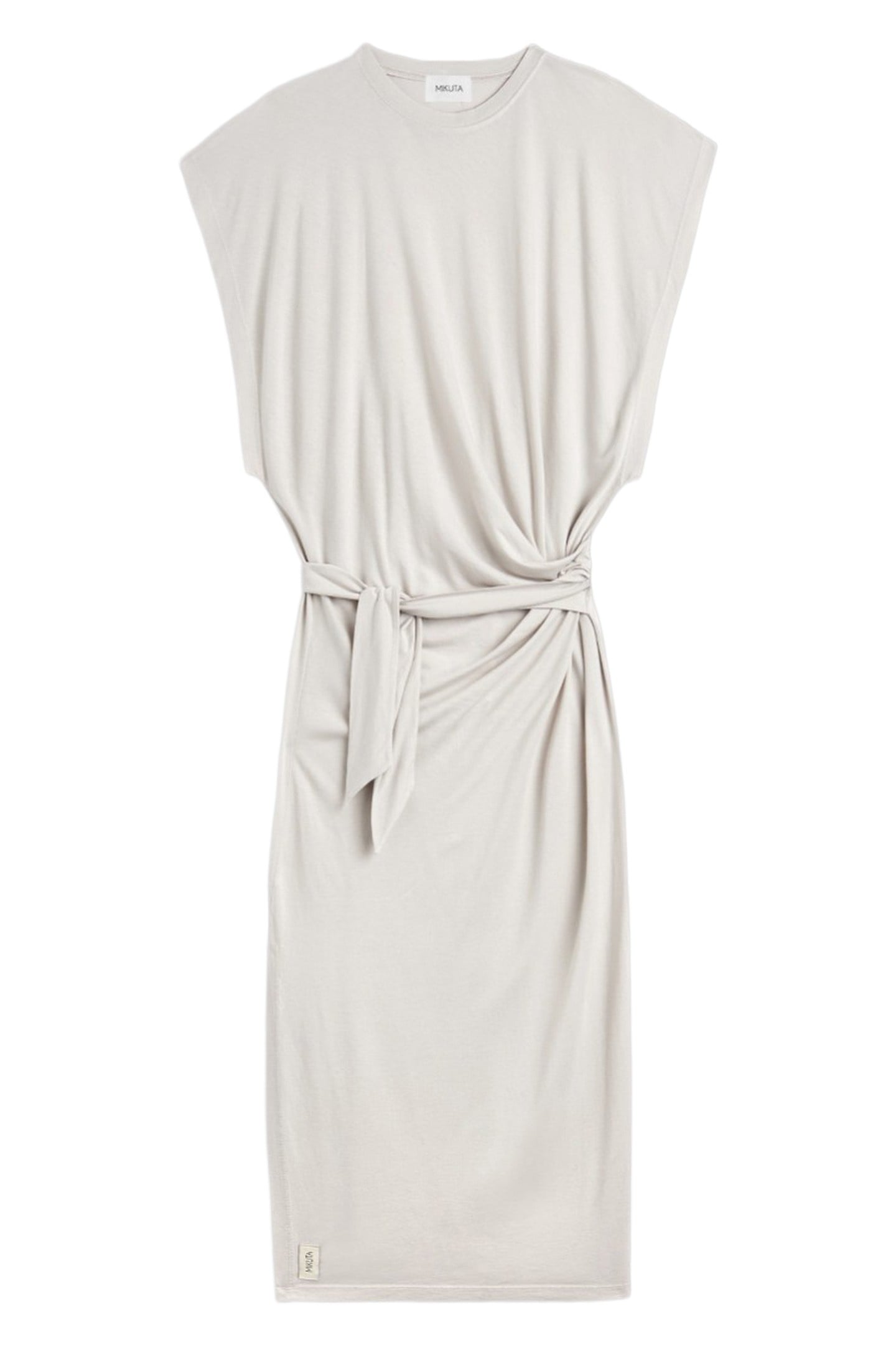 THE LIGHT LONG KNOTTED BATWING DRESS WHITE 3