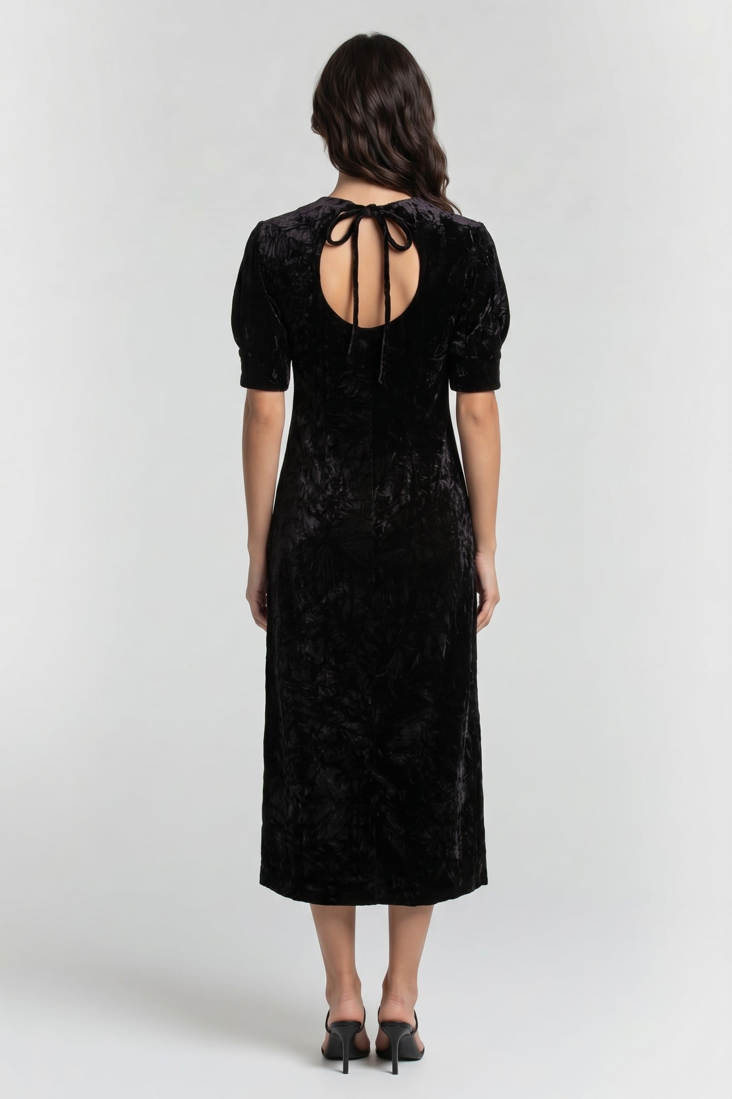 ACELIA VELVET DRESS PARTY BLACK 2