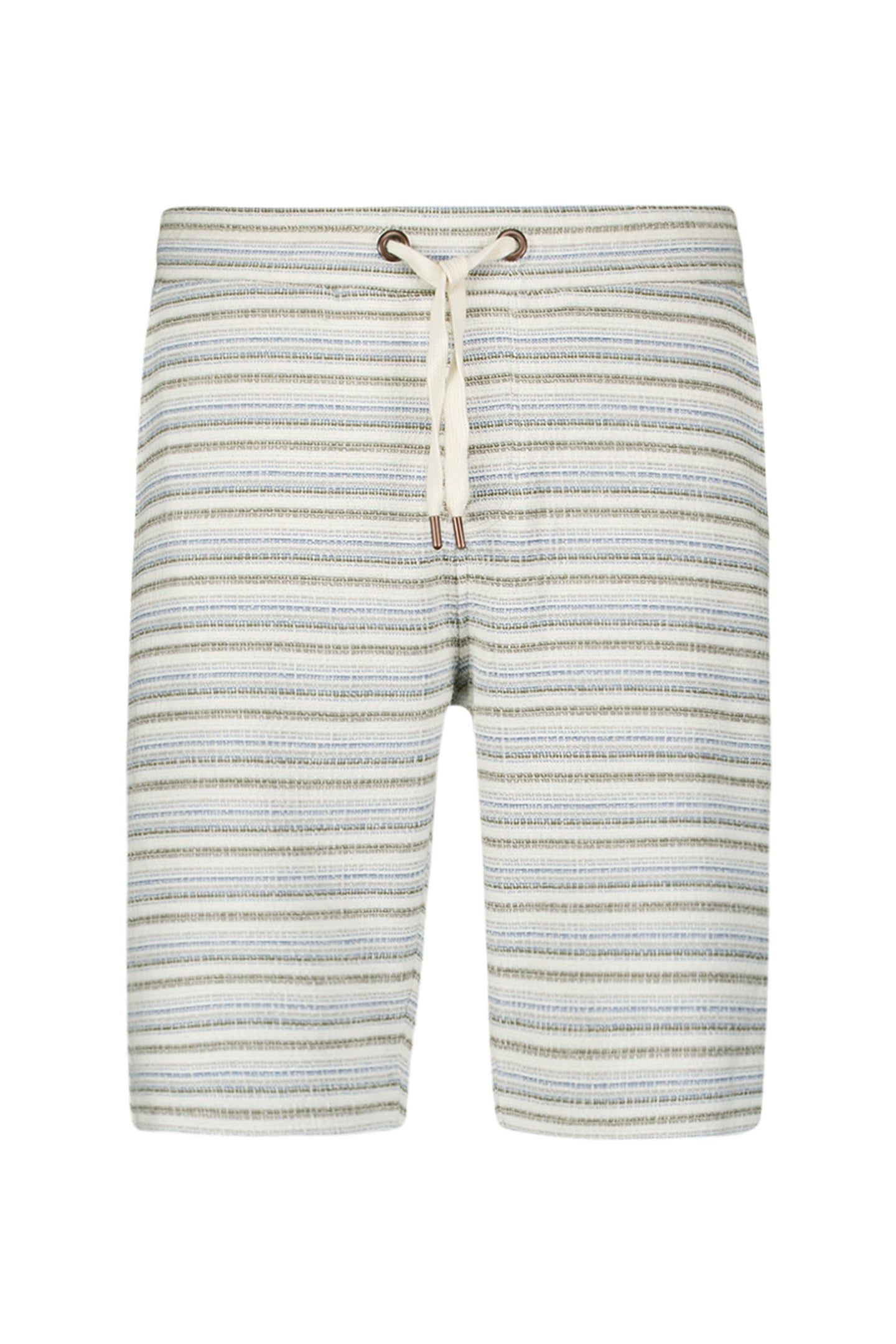 SHORT JERSEY MULTI COLOURED JACQUARD SLUB STRIPE DEEP BLUE 4