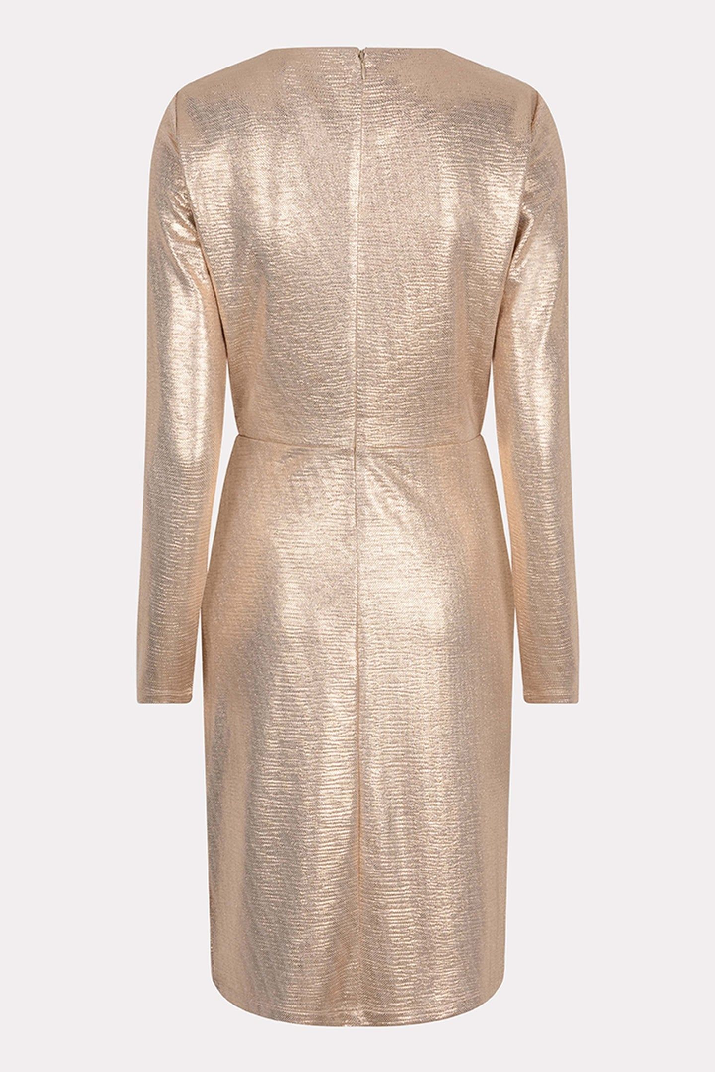 DRESS V-NECK DRAPERY LIGHT APRICOT 6
